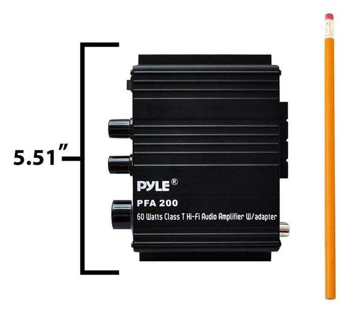 Pyle PCM20A Audio Power 60W HiFi Mini Amplifier Receiver Sound System w/ Adapter - VMInnovations