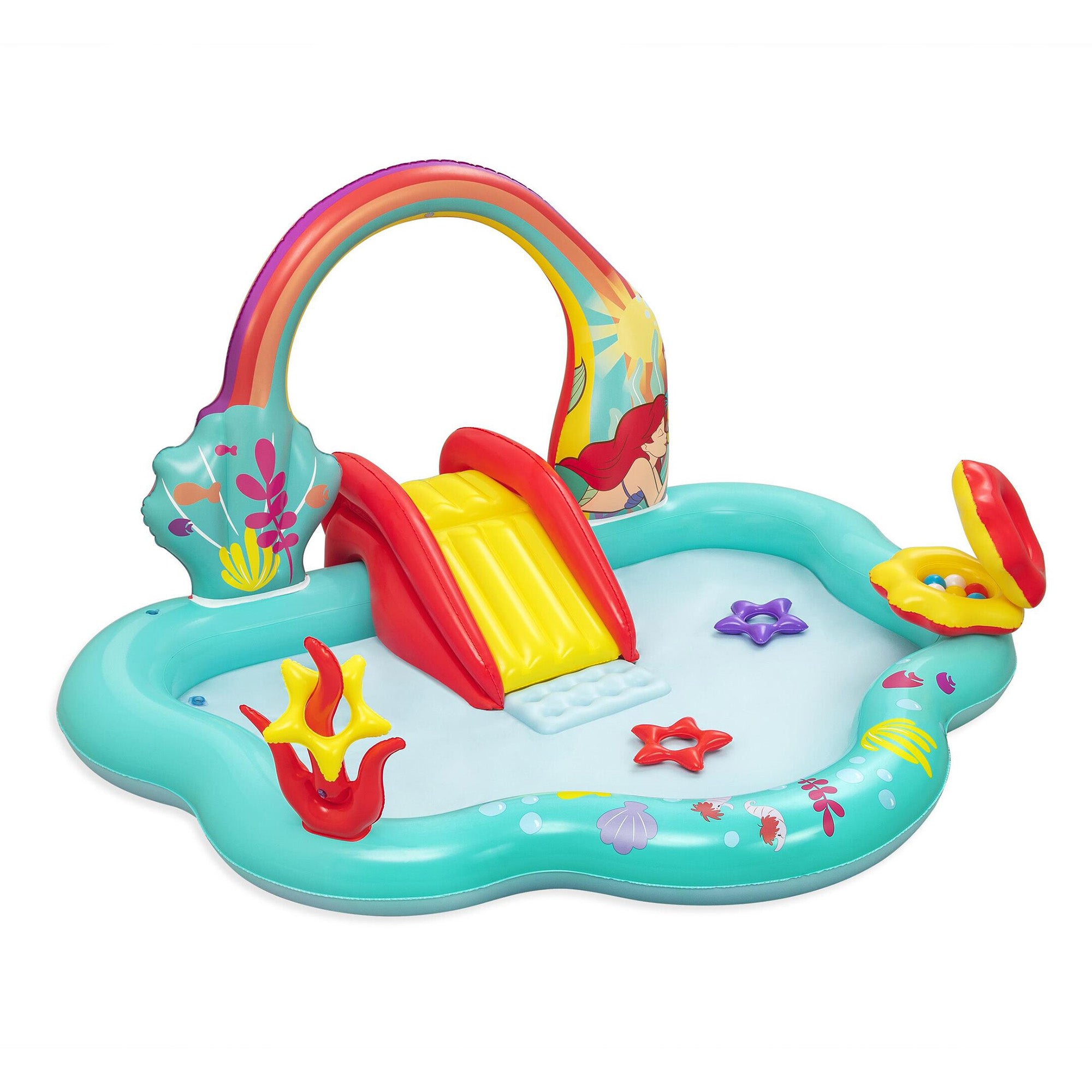 Little Mermaid Inflatable Kids Water Play Center Backyard Activity Pool (Used)