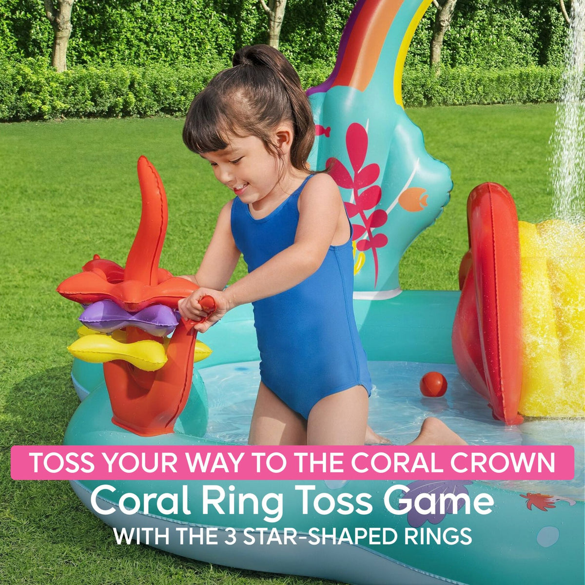 Disney Little Mermaid Inflatable Kids Water Play Center Backyard Activity Pool