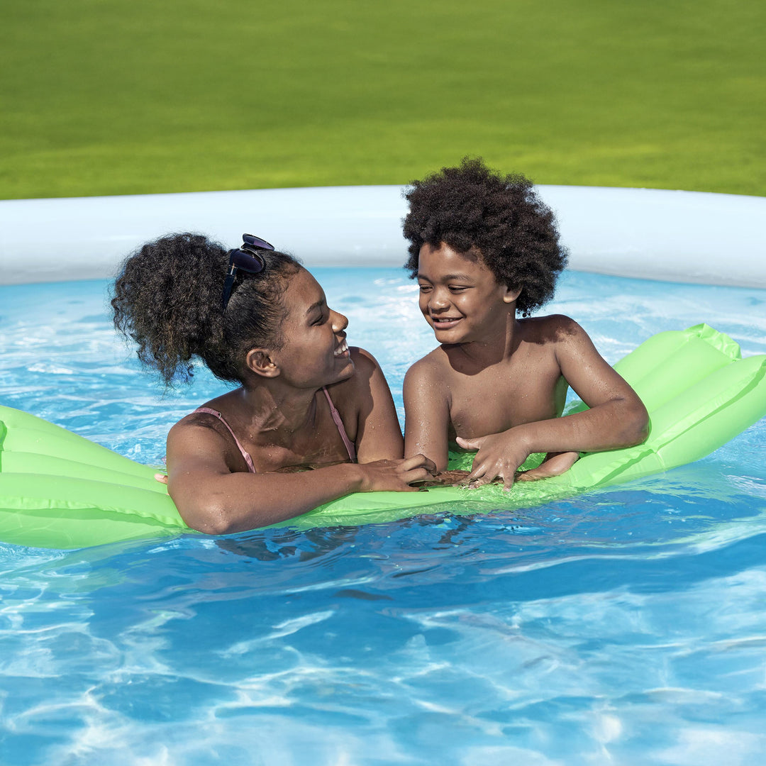 Bestway Fast Set 13' x 33" Round Inflatable Swimming Pool Set, Rattan Print - VMInnovations