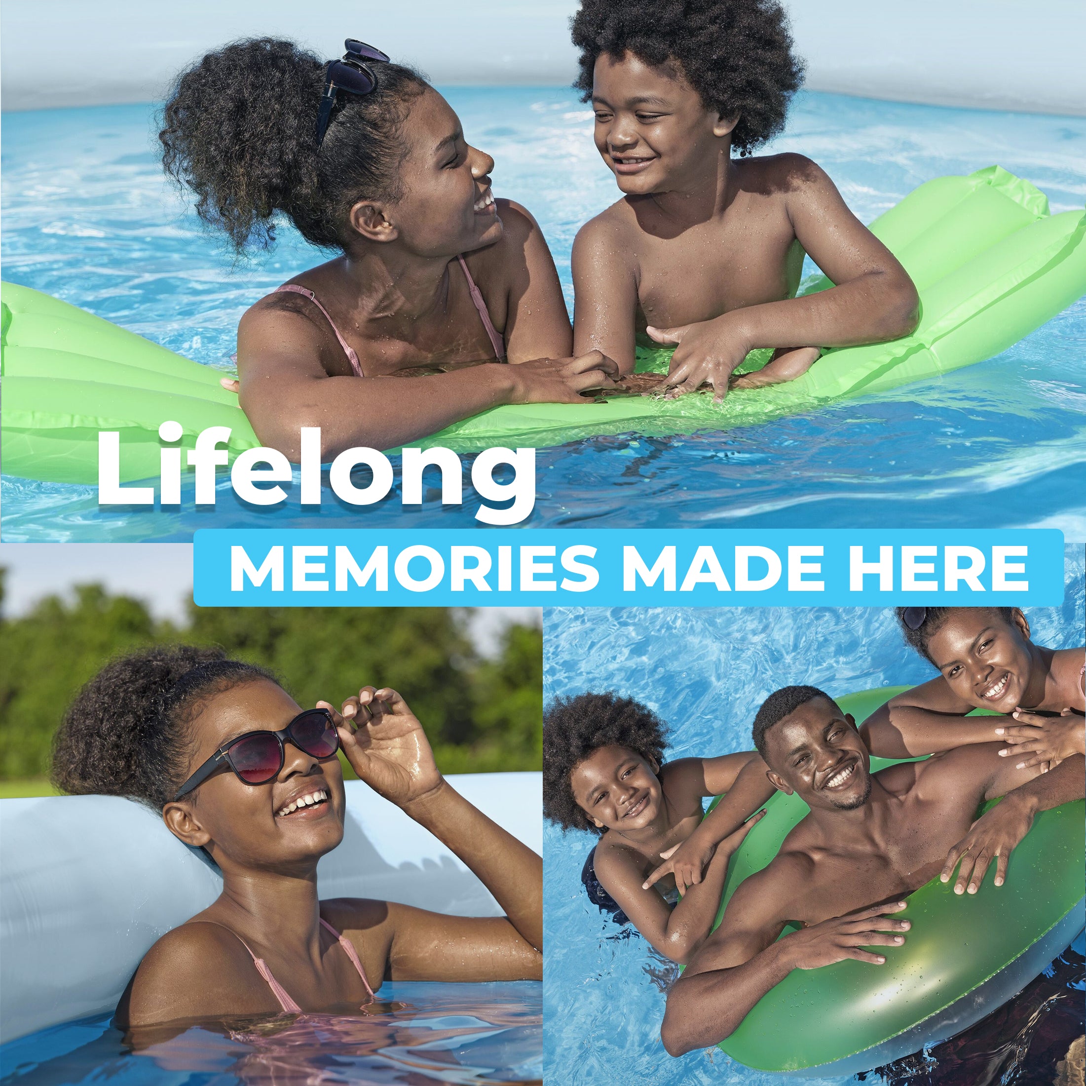 Bestway Fast Set 13' x 33" Round Inflatable Swimming Pool Set, Rattan Print - VMInnovations