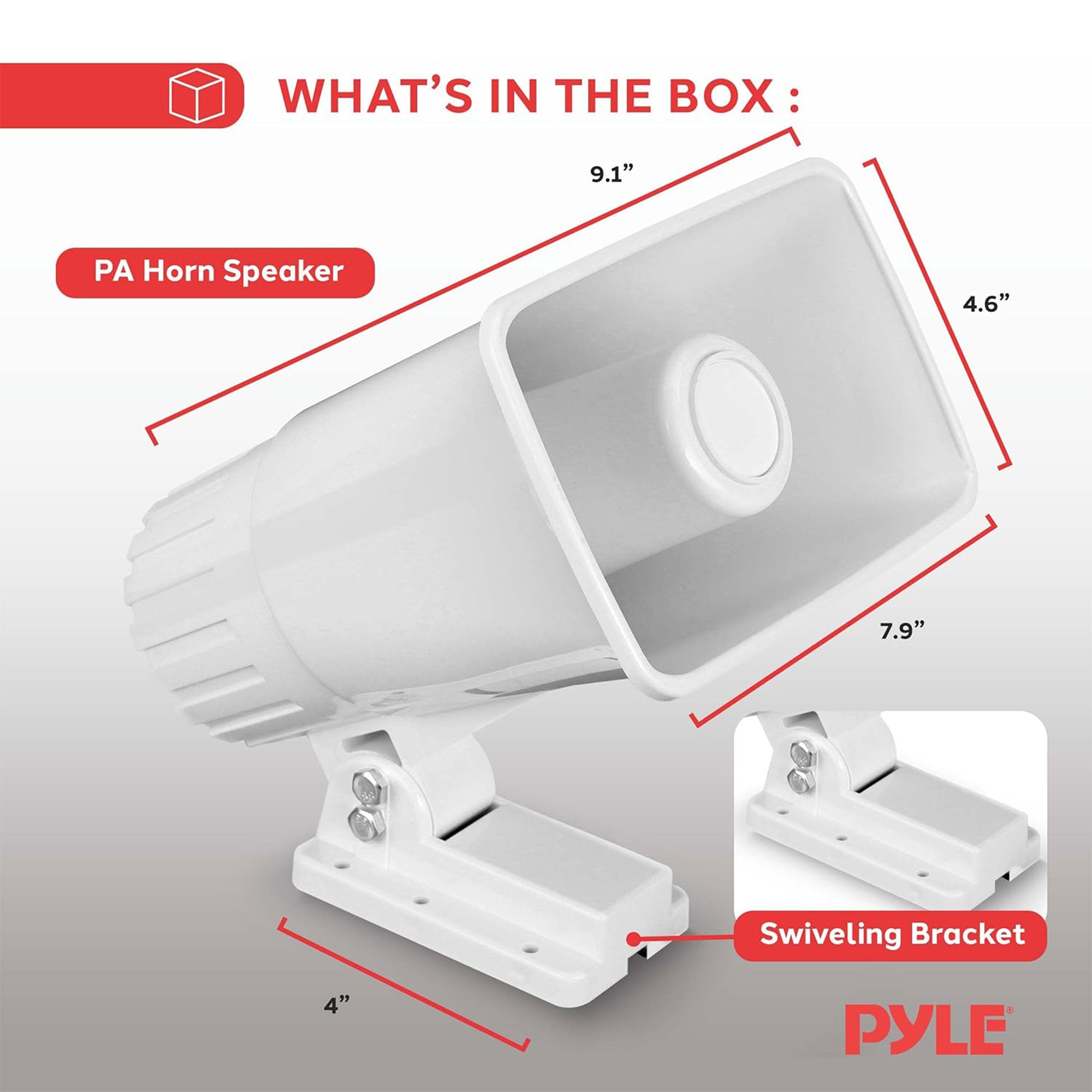 Pyle PHSP5 8" 65W 8-Ohm Indoor & Outdoor PA Horn Speaker 65 Watts (Open Box) - VMInnovations