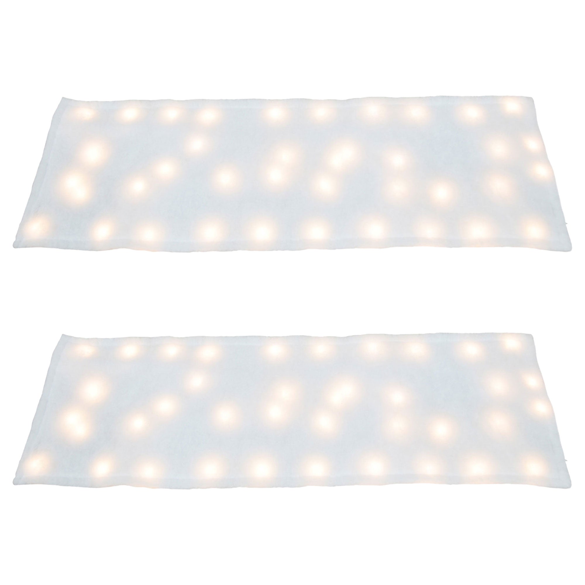 ProductWorks Pre-Lit Snow Cover Blanket 8 Function Holiday Decoration, White