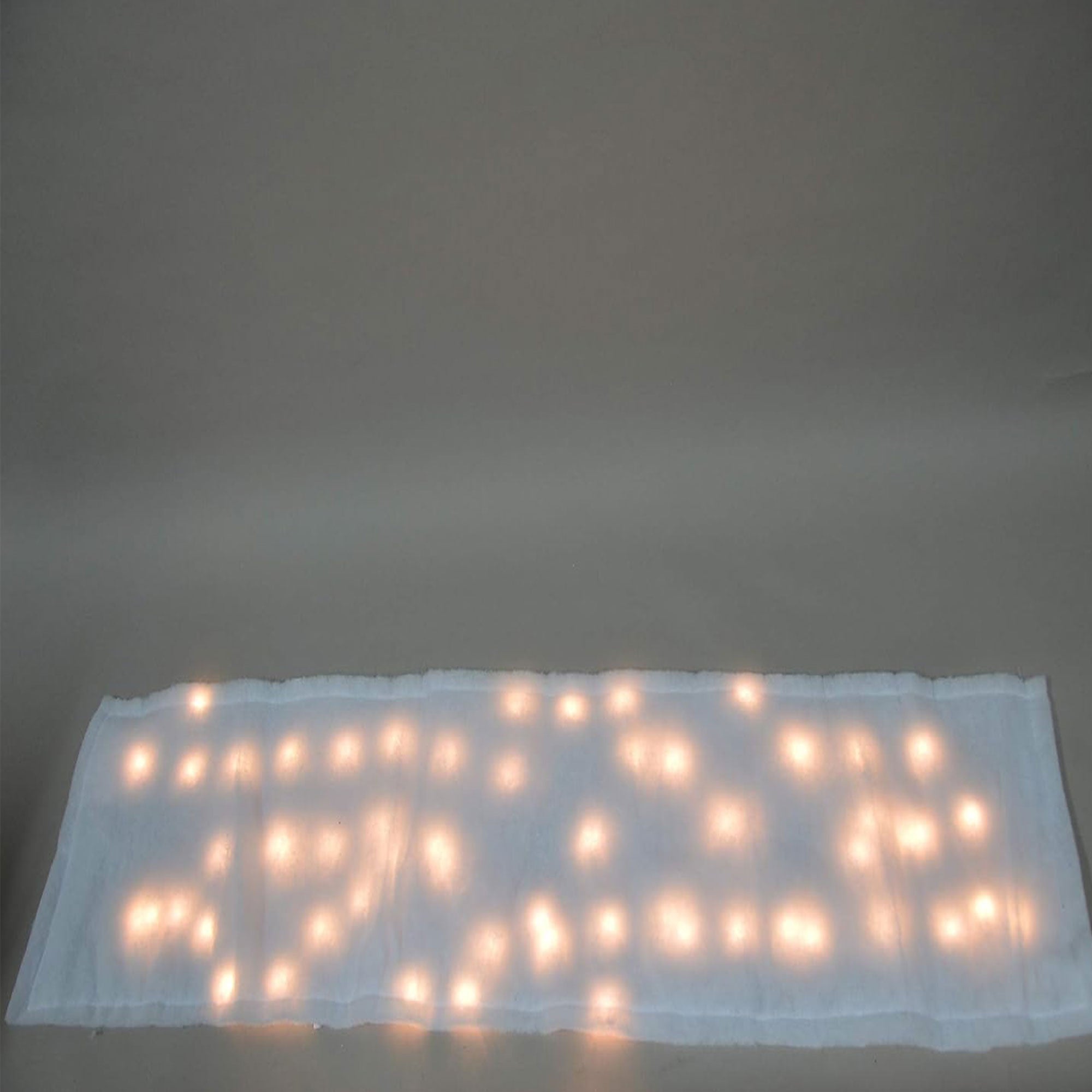 ProductWorks Pre-Lit Snow Cover Blanket 8 Function Holiday Decoration, White