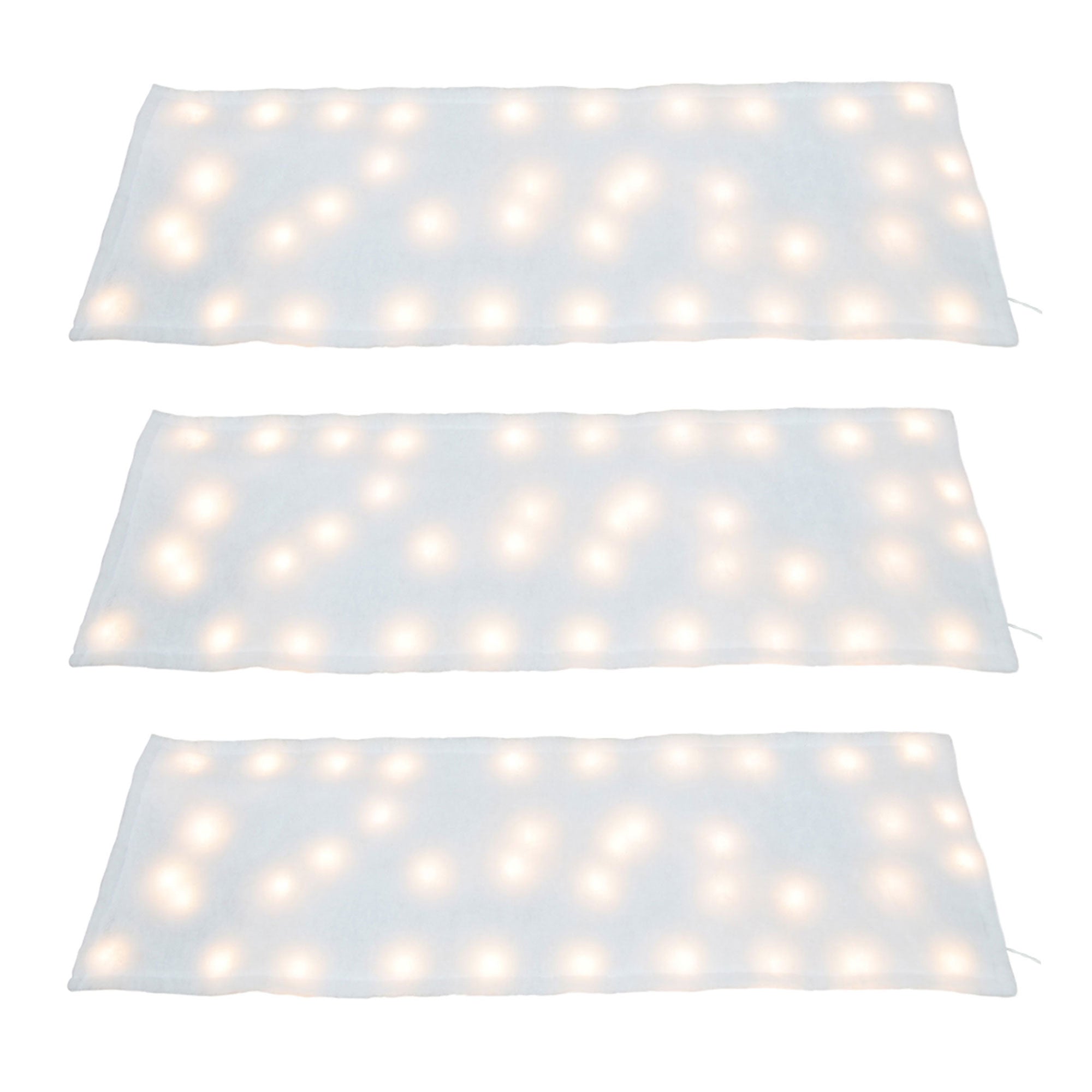 ProductWorks 3 Pack Pre-Lit Snow Cover Blanket Holiday Decoration, 60" x 15" - VMInnovations