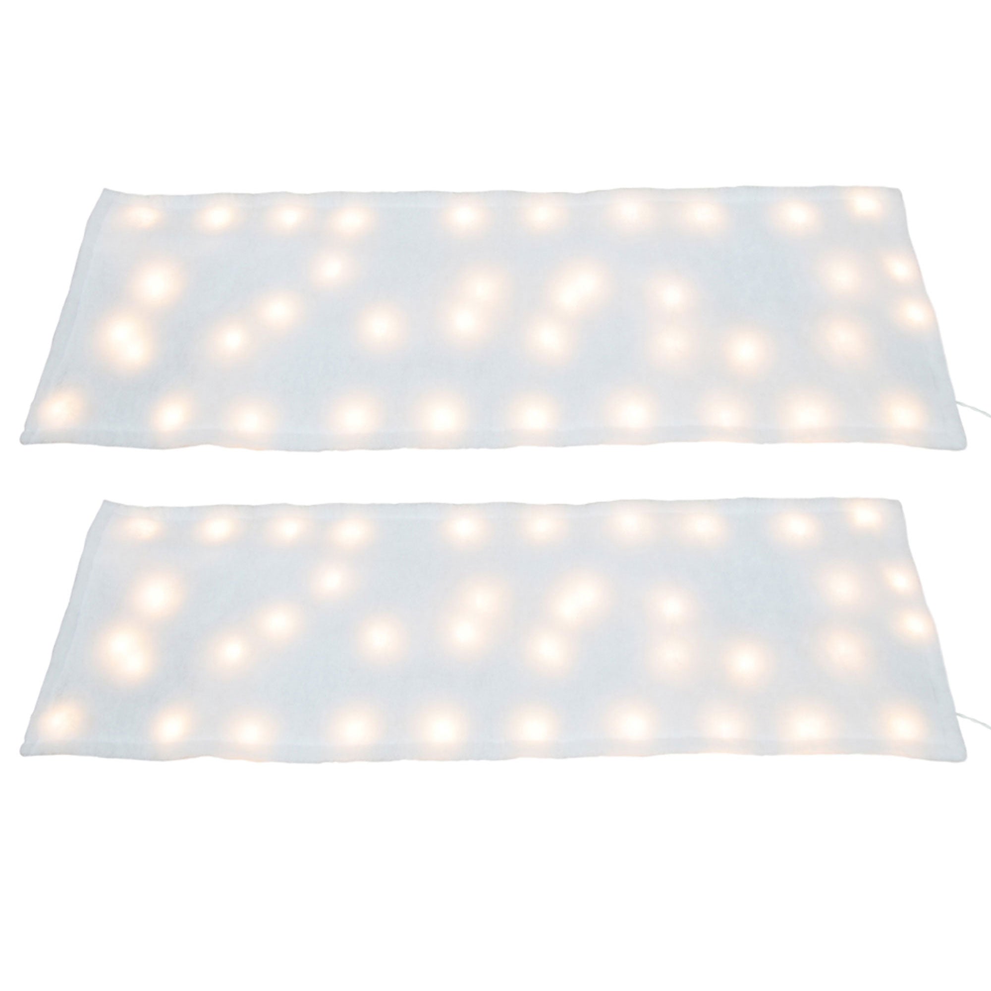 ProductWorks 2 Pack Pre-Lit Snow Cover Blanket Holiday Decoration, 48" x 15" - VMInnovations