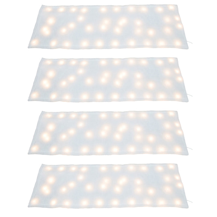 ProductWorks 4 Pack Pre-Lit Snow Cover Blanket Holiday Decoration, 48" x 15" - VMInnovations