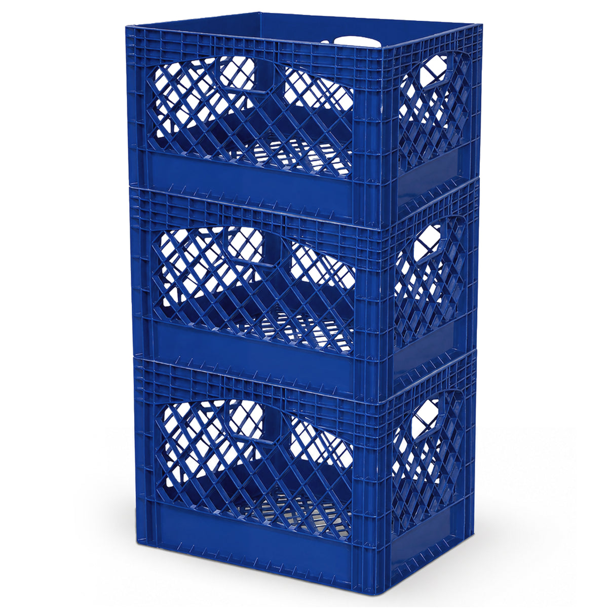 Juggernaut Storage 3-Pack Crate for Office Storage & Classroom Organization,Blue