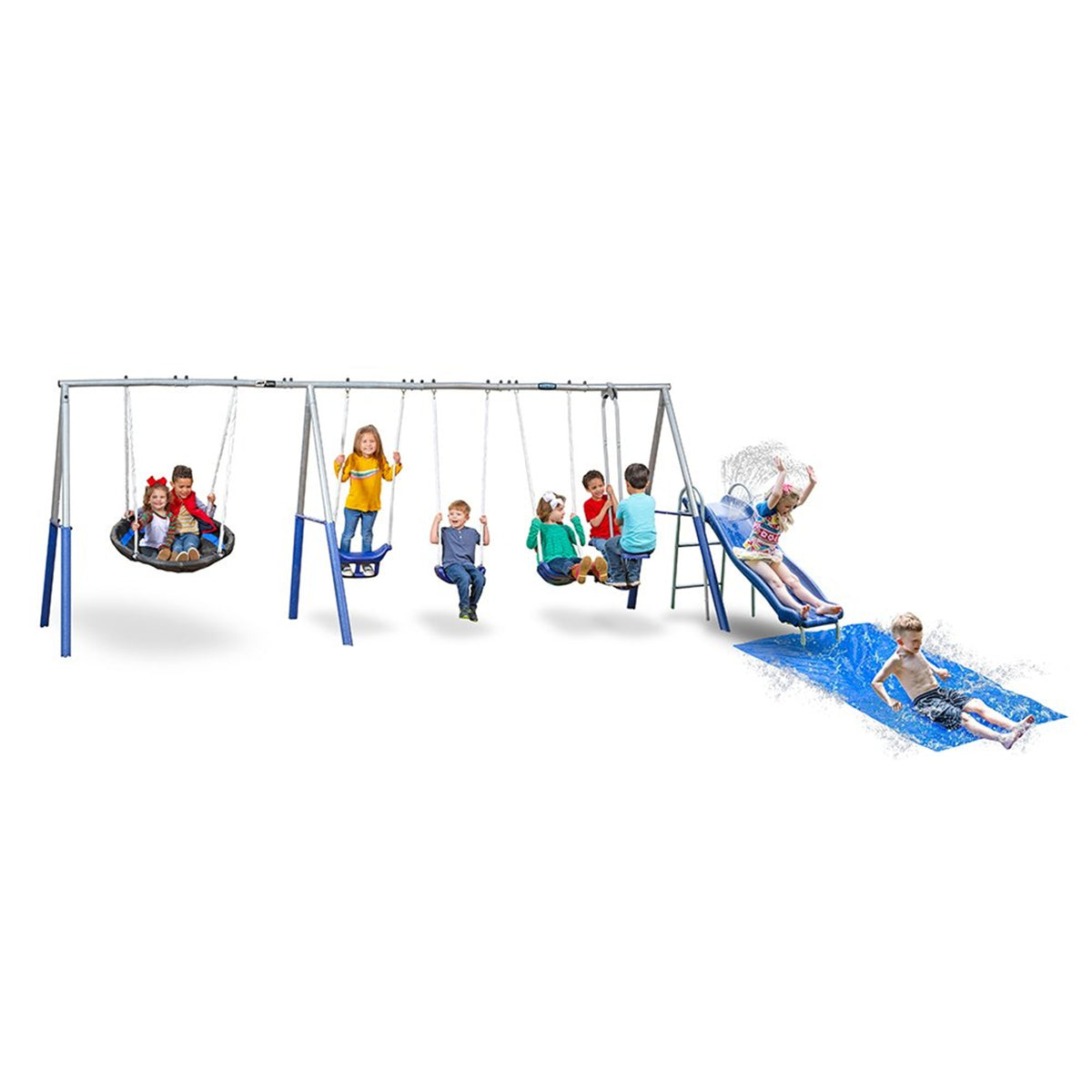 XDP Recreation Fun Always Playground w/Water Slide & Super Disc Swing (Open Box) - VMInnovations