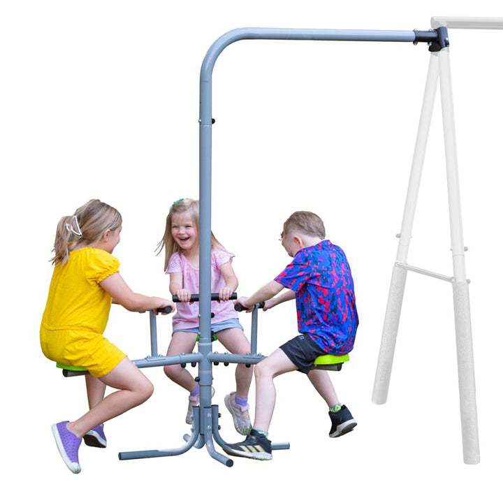 XDP Recreation Playground Park with Water Slide and Triple Fun Go Round - VMInnovations
