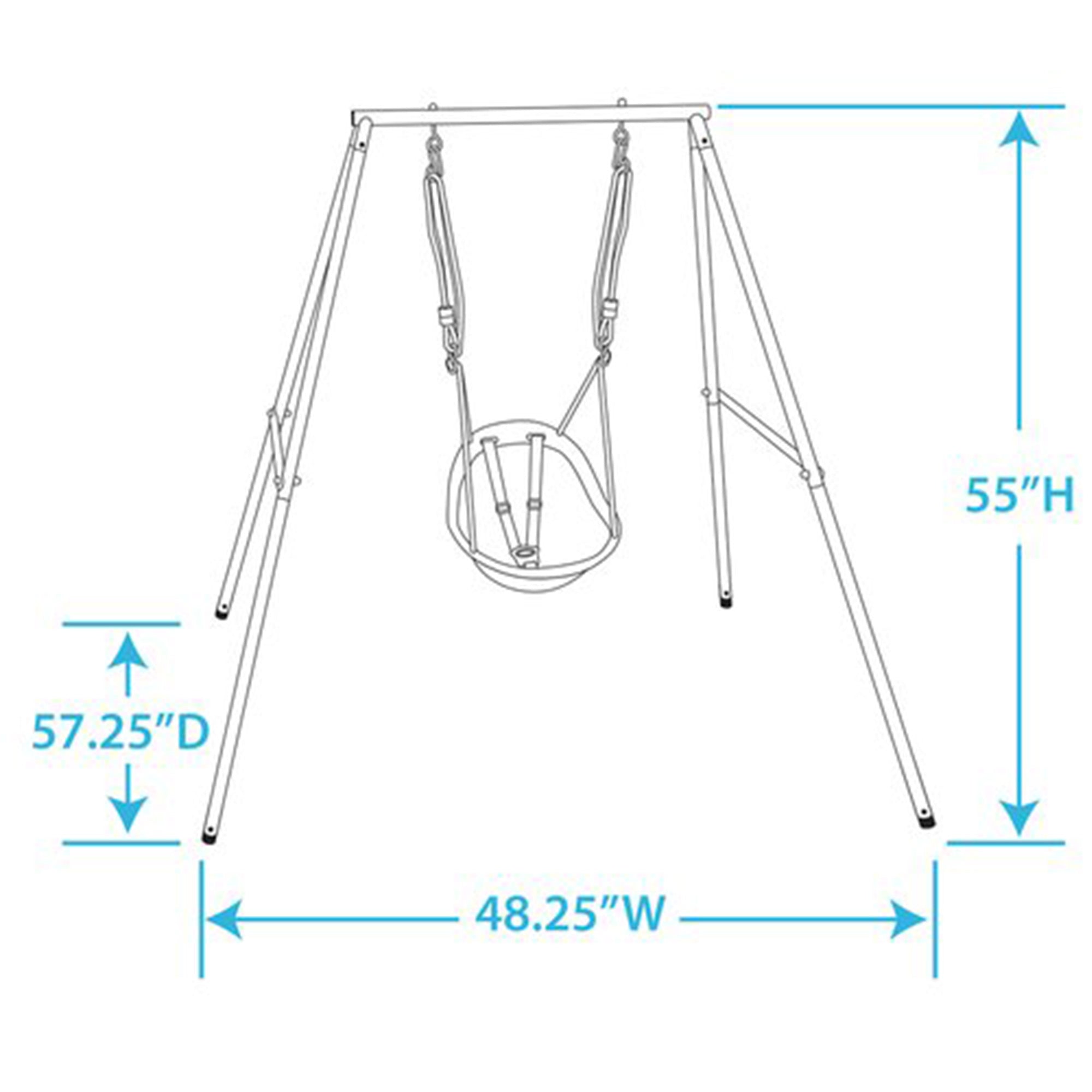 XDP Recreation Sweeng Child Swing w/Frame, Portable Backyard Play Set (Open Box) - VMInnovations