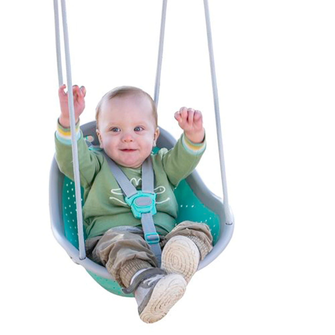 XDP Recreation Sweeng Child Swing with Frame, Portable Backyard Play Set, Aqua - VMInnovations