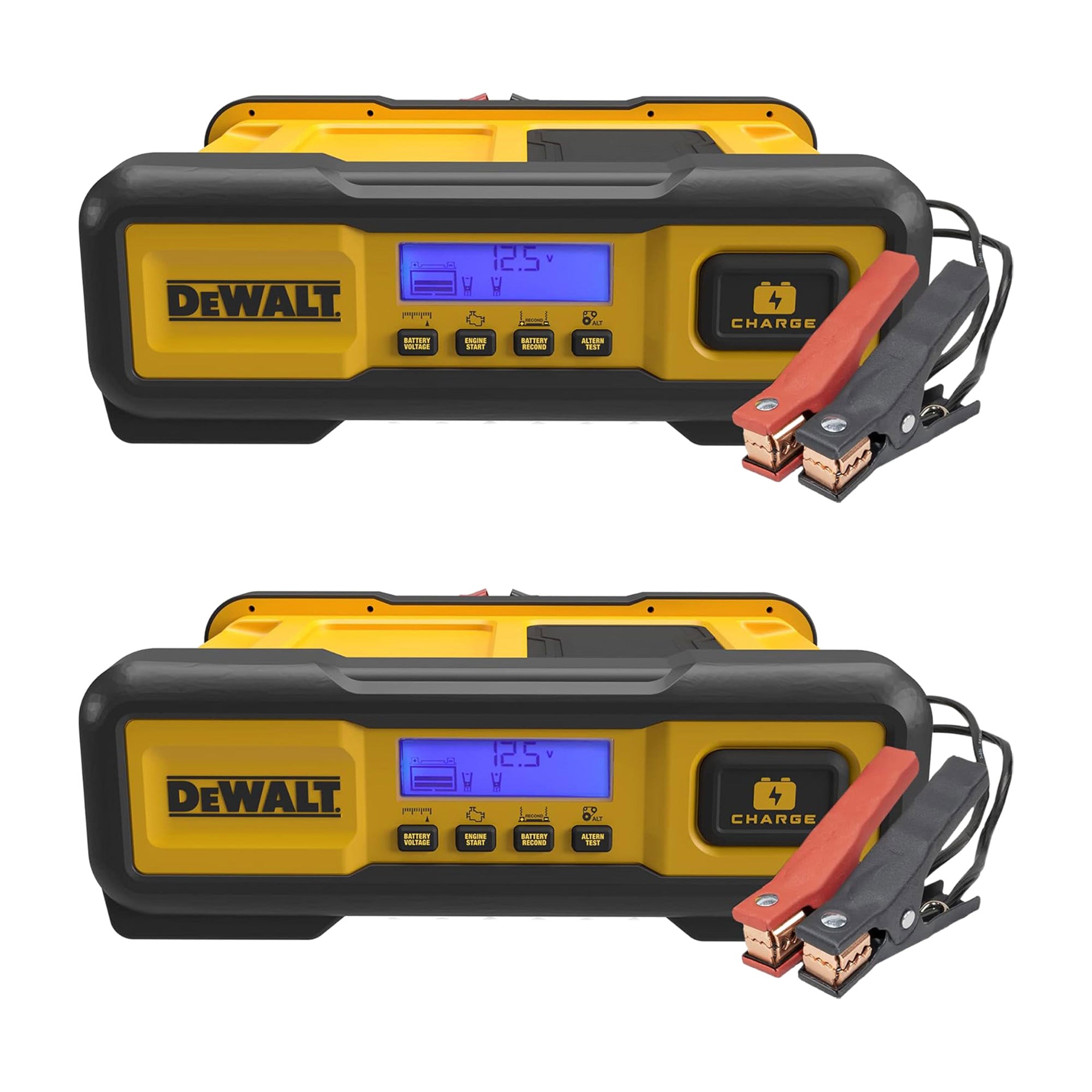 DEWALT 2 Pack Automotive Battery Charger, Maintainer with LCD Screen, 30 Amps
