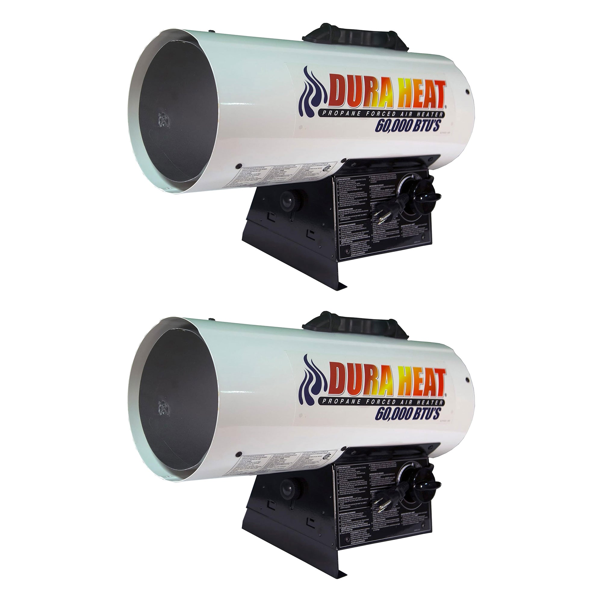 Dura Heat 2 Pack 60000 BTU Auto Shut Off Portable Propane Heater for 1500 Sq Ft - VMInnovations