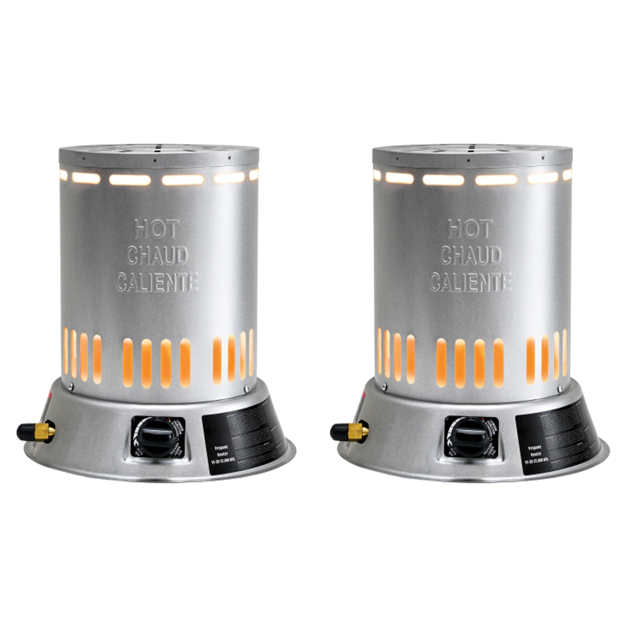 Dura Heat 2 Pack 25,000 BTU 600 Sq. Ft Portable Outdoor Propane Gas Space Heater