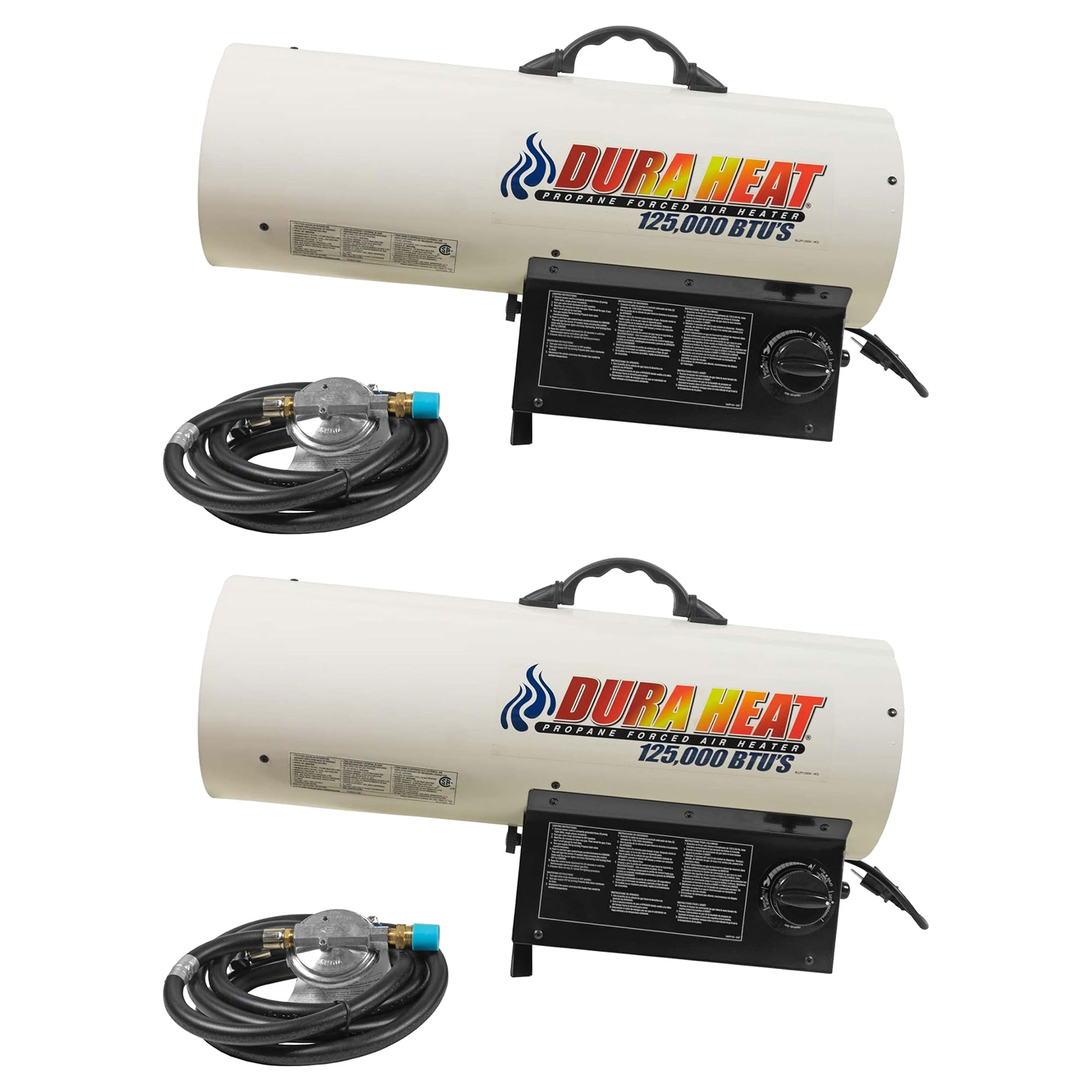Dura Heat 2 Pack Portable LP Gas Forced Outdoor Air Heater, 3200 Sq Ft Coverage - VMInnovations