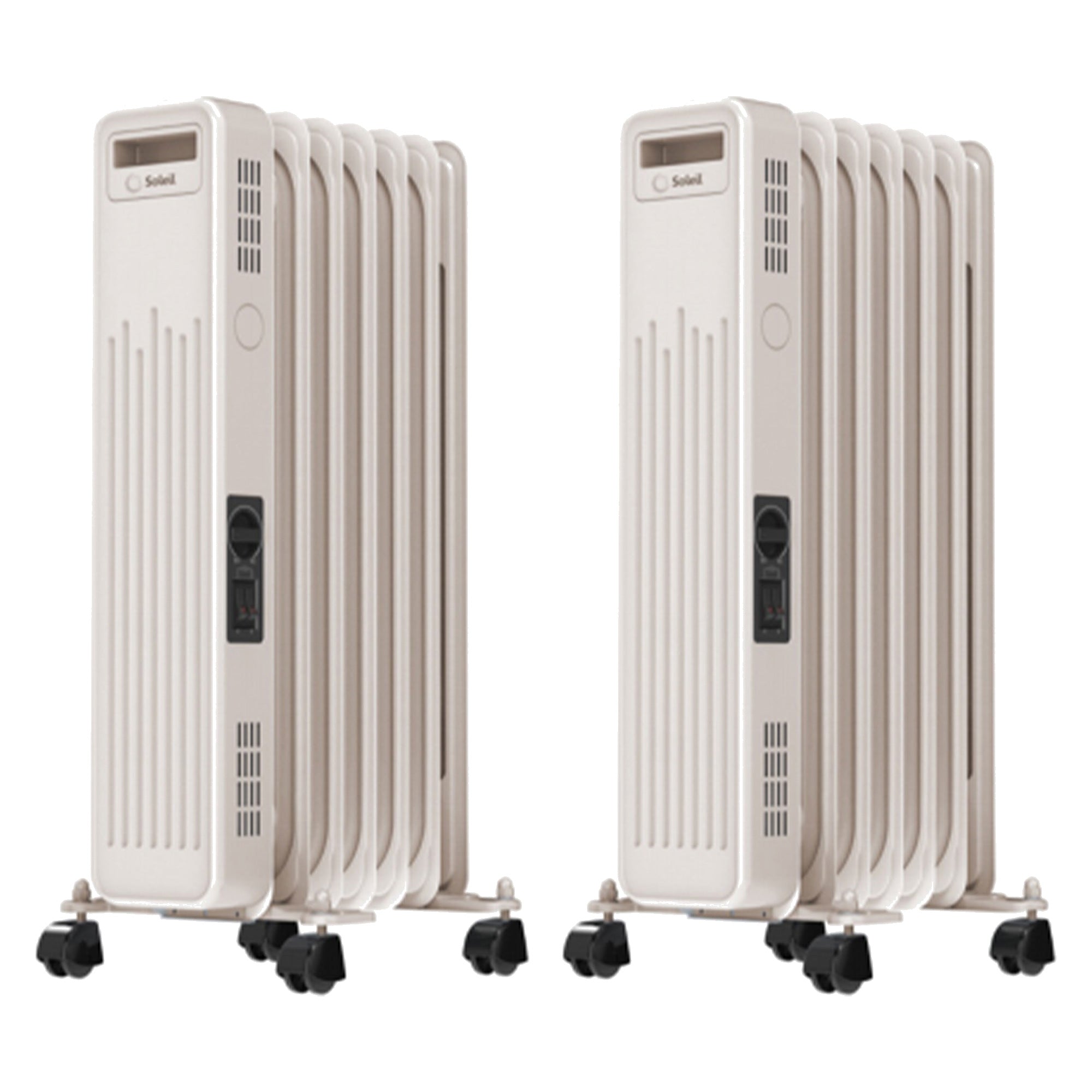 Geneva Industrial 2 Pack Portable Electric Oil Filled Radiator Heater, White - VMInnovations
