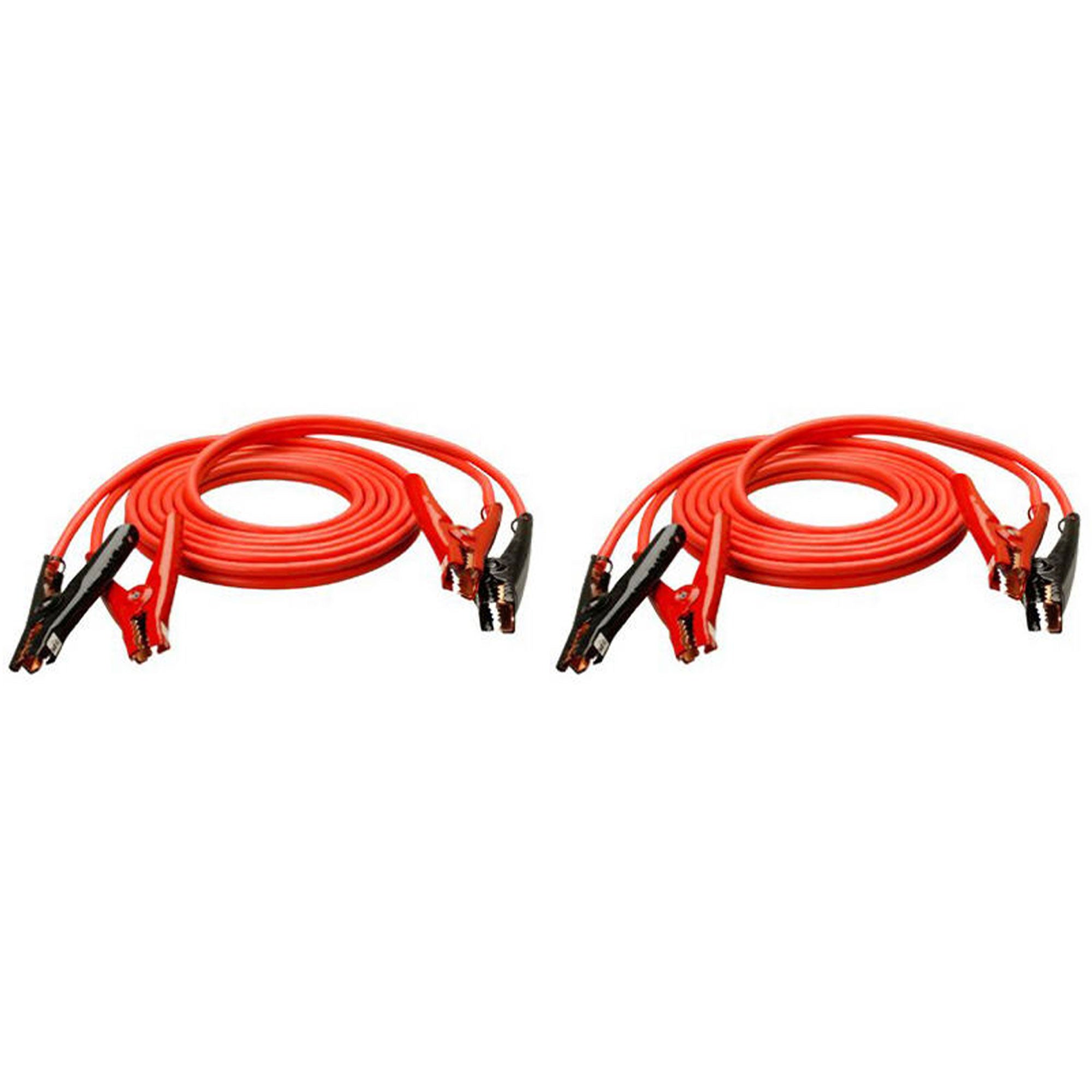 Master Mechanic 2 Pack 20' 4 Gauge Jumper Cable for Roadside Emergency Needs