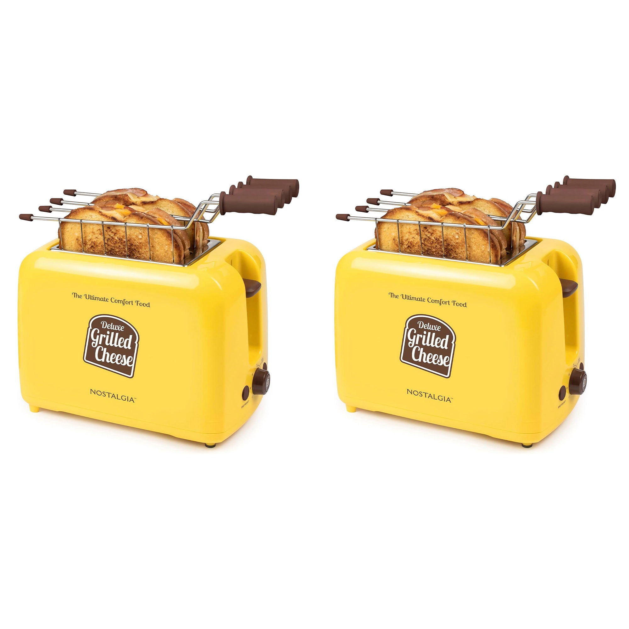 Nostalgia 2 Pack Deluxe 2-Slice Easy Clean Countertop Bread & Bagel Toaster - VMInnovations