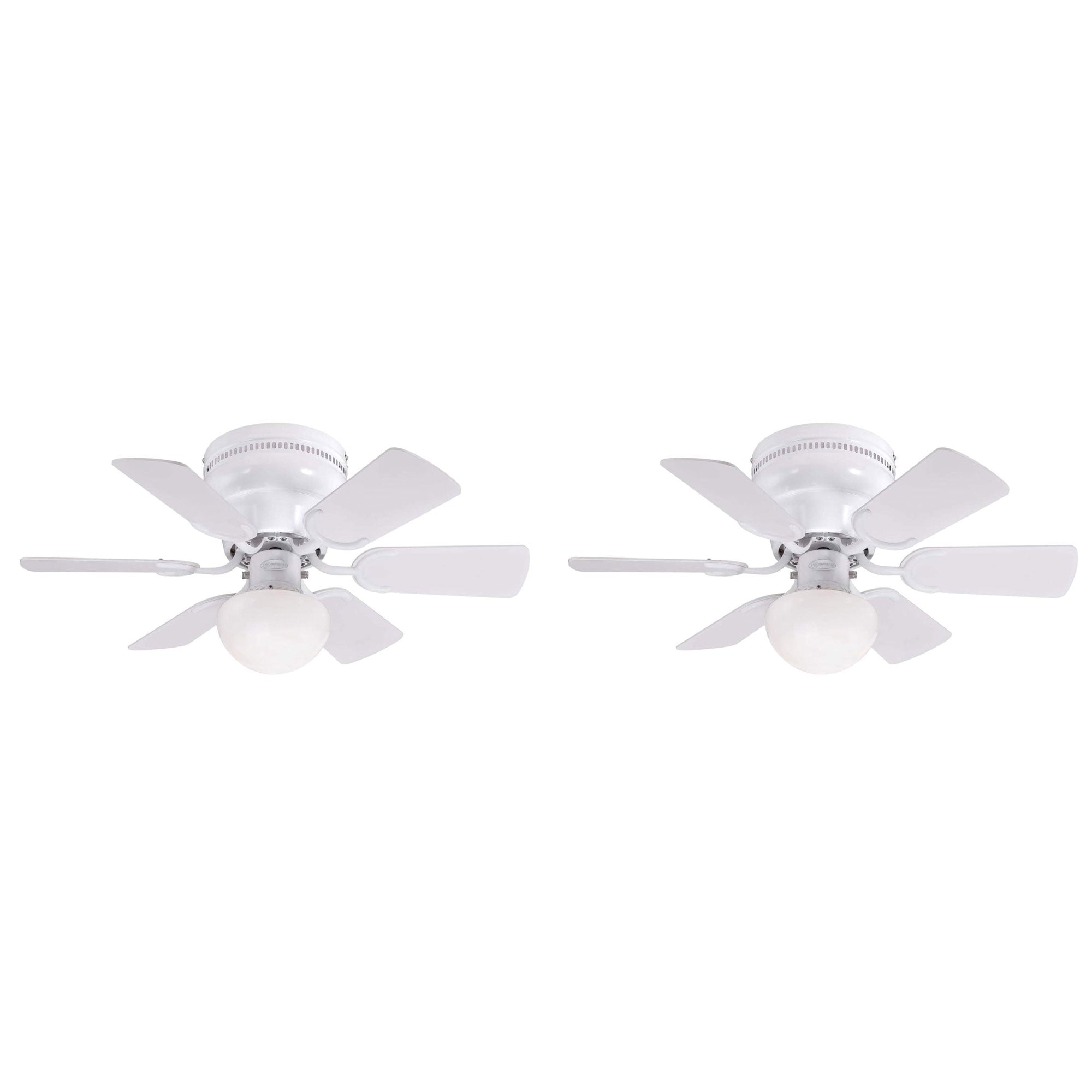 Westinghouse 2 Pack Petite Ceiling Fan w/LED Light for Bedroom/Patio, 30", White