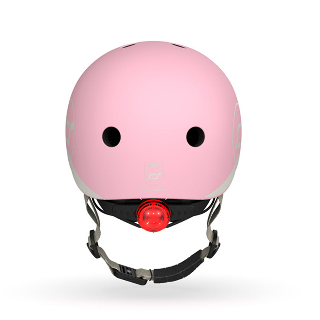 Scoot & Ride Toddler Kids Bike and Scooter Helmet with LED Light, XXS, Rose