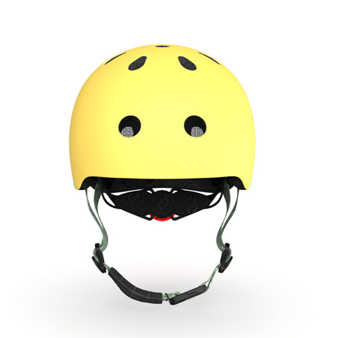 Scoot & Ride Toddler Kids Bike and Scooter Helmet with LED Light, XXS, Lemon
