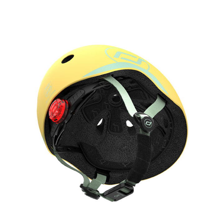 Scoot & Ride Toddler Kids Bike and Scooter Helmet with LED Light, XXS, Lemon