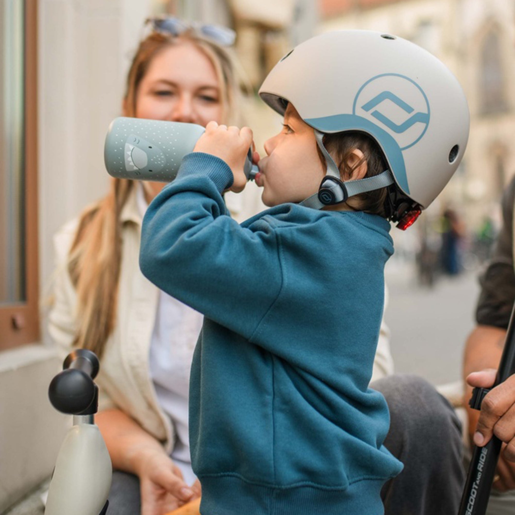 Scoot & Ride Toddler Kids Bike and Scooter Helmet with LED Light, XXS, Ash - VMInnovations