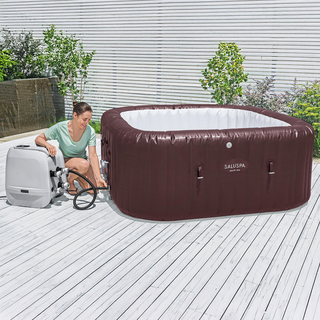 Bestway SaluSpa Maldives 5-7 Person Energy-Efficient HydroJet Inflatable Hot Tub - VMInnovations