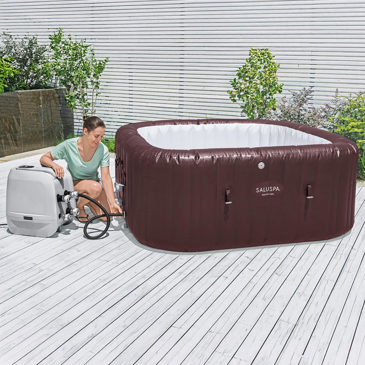 Bestway SaluSpa Maldives 5-7 Person Energy-Efficient HydroJet Inflatable Hot Tub - VMInnovations