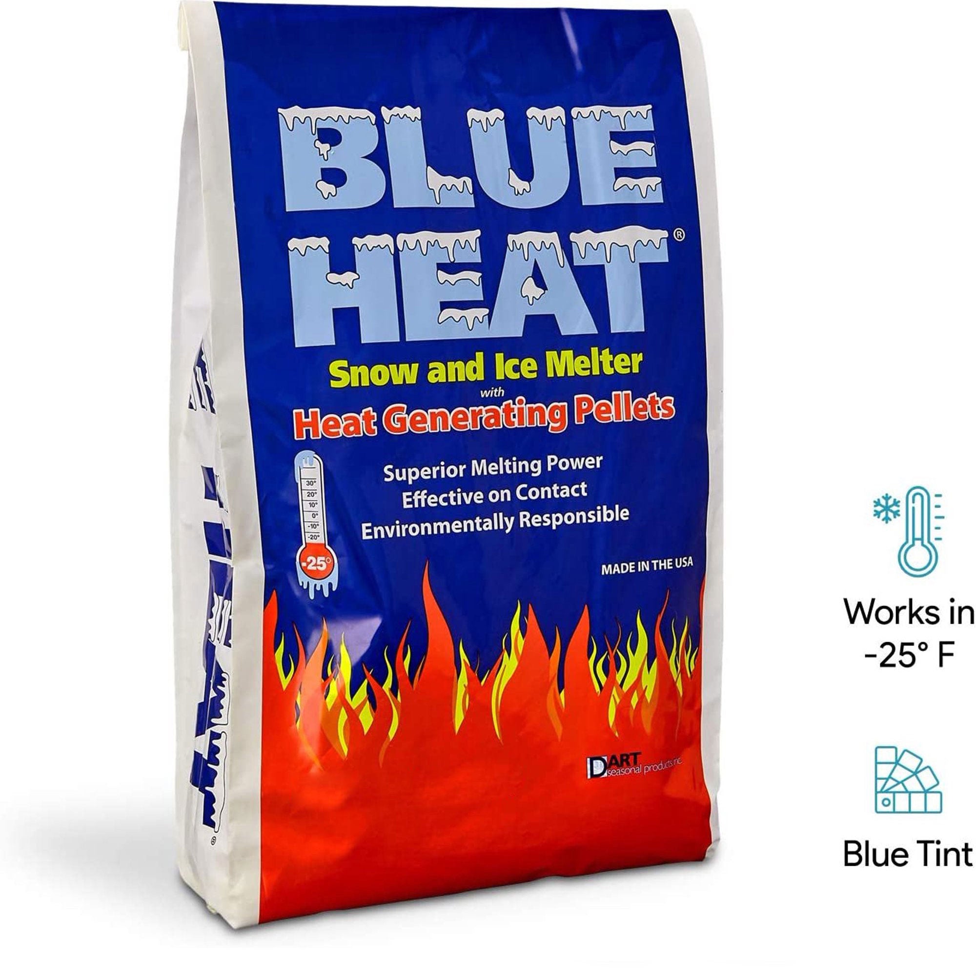 Snow Joe Blue Heat Snow & Ice Melter, Heat Pellets, Non-Staining, 20 lb - VMInnovations