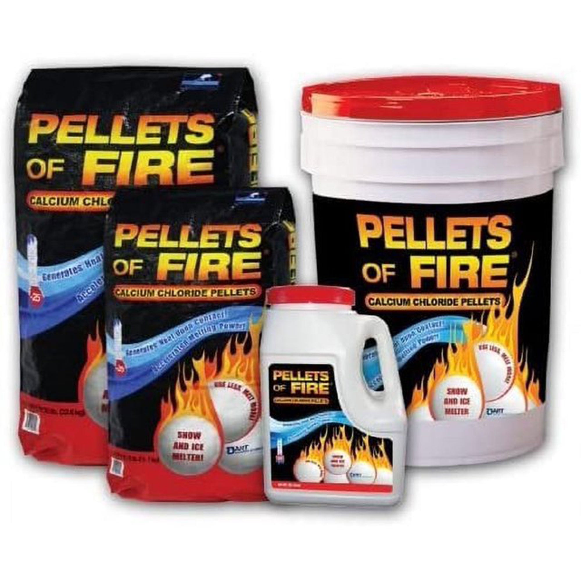 Snow Joe 4 Pack Pellets of Fire Ice Melter for Driveways & Sidewalks, 20 lbs - VMInnovations