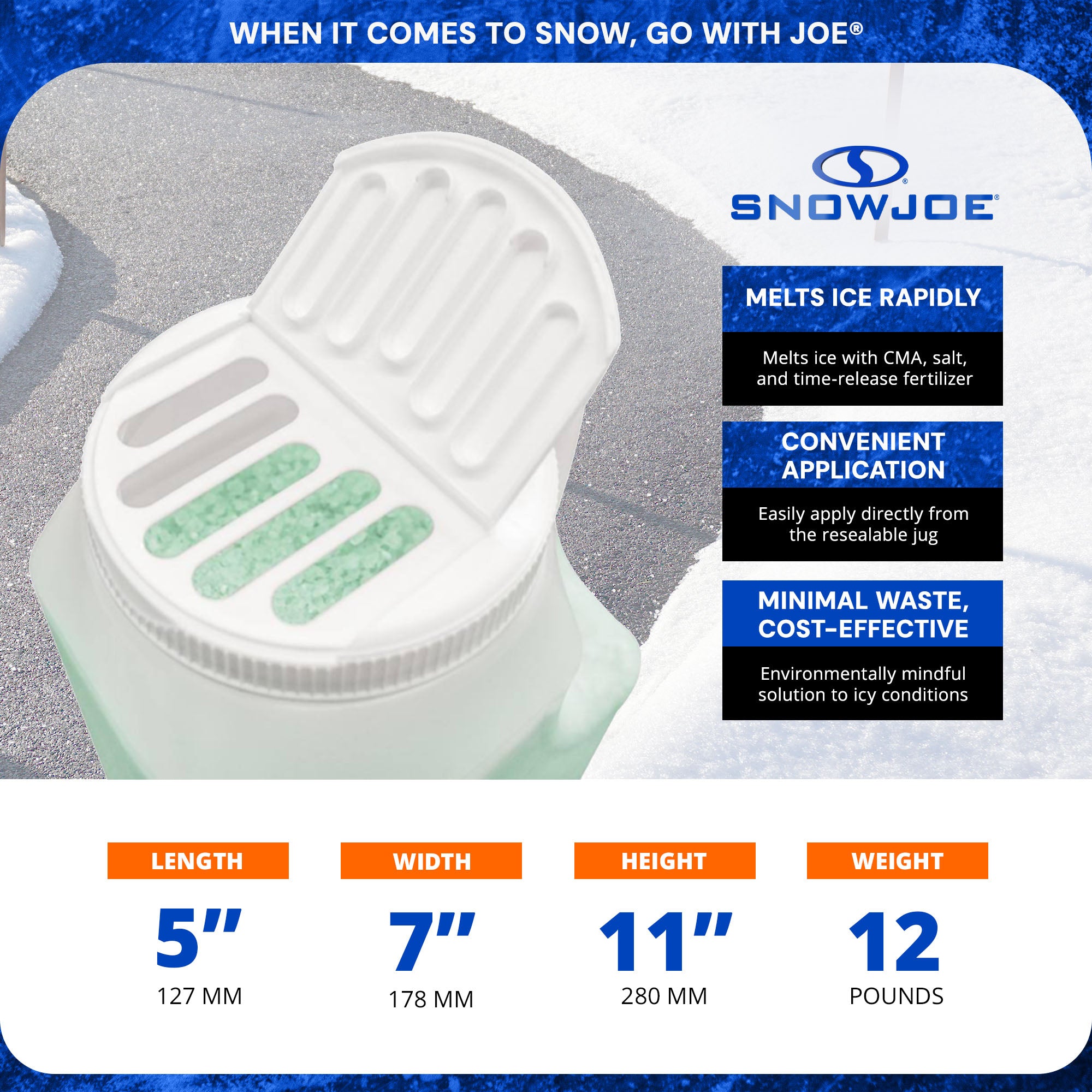 Snow Joe Keep It Green Pet Friendly Snow Melt Salt Pellets, 12 lbs, AZ-KIG-12 - VMInnovations