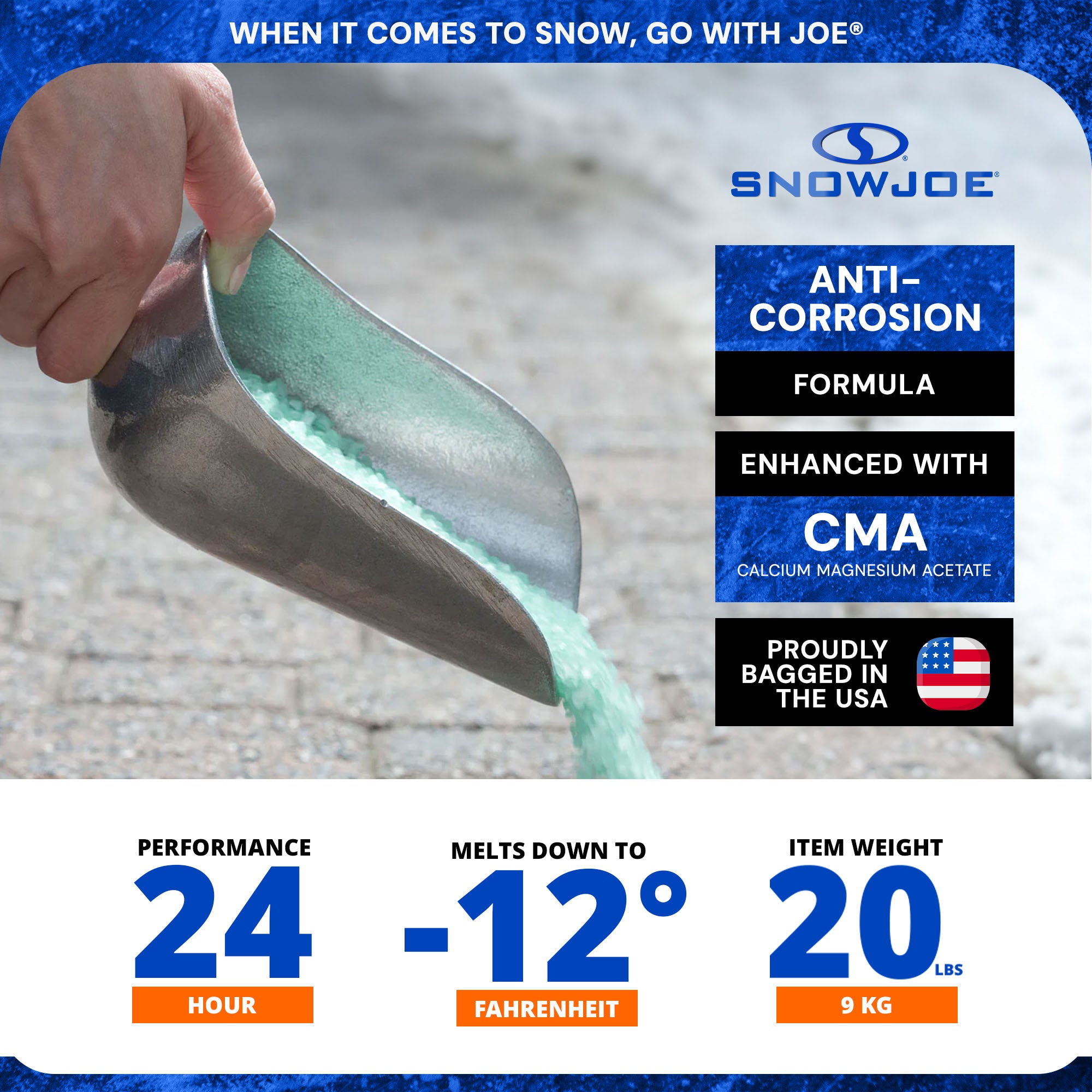 Snow Joe 3 Pack Pet-Safer Ice Melt Blend, Safe for Concrete/Sidewalks, 20 lb - VMInnovations