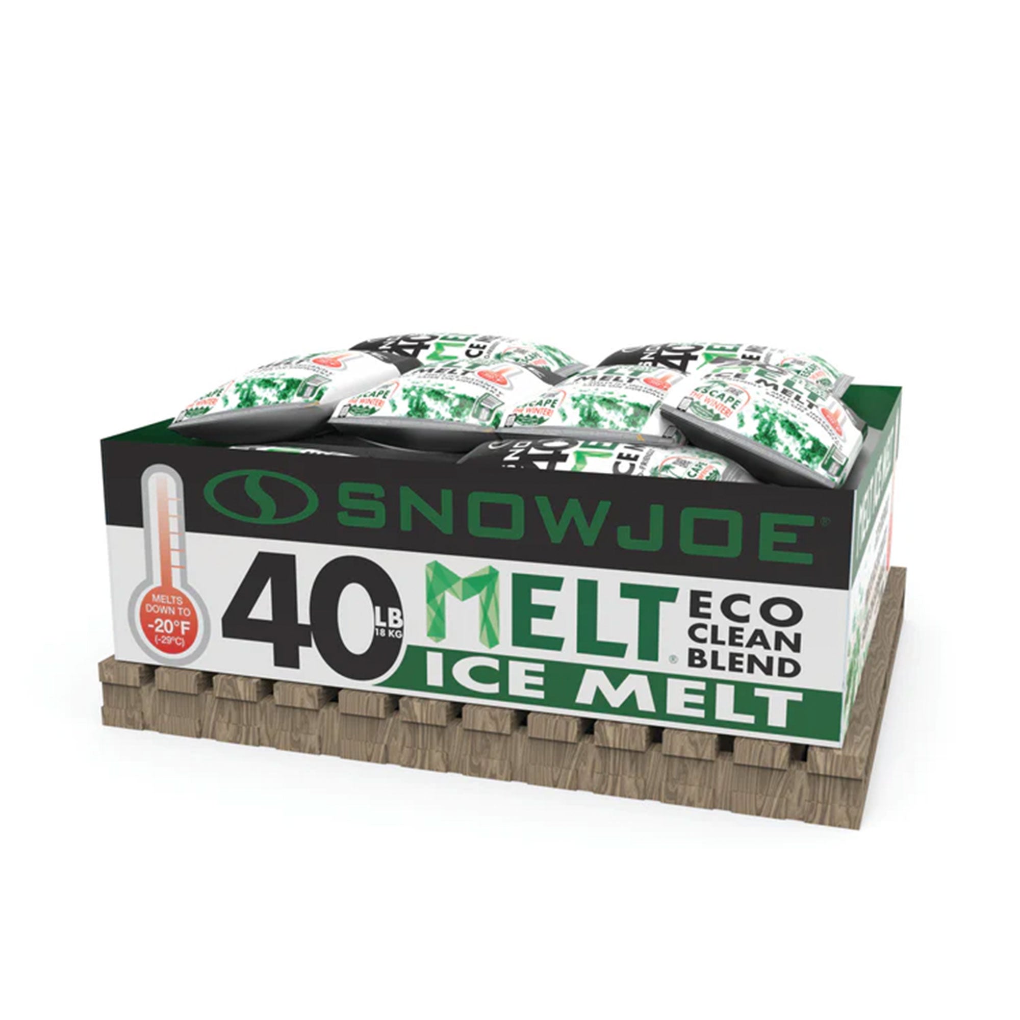Snow Joe Eco Clean Ice Melt Blend, Safer for Concrete & Plants, 40 lb, AZ-40-ECO