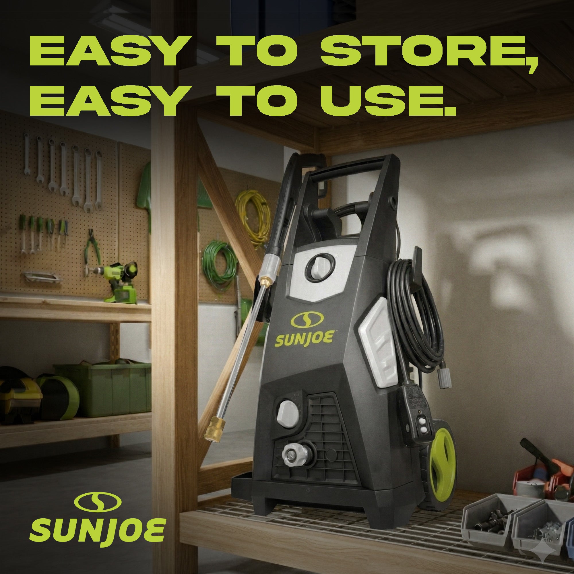 Sun Joe Electric Pressure Washer, Power Washer w/Wheels, SPX3500, PWMA Certified