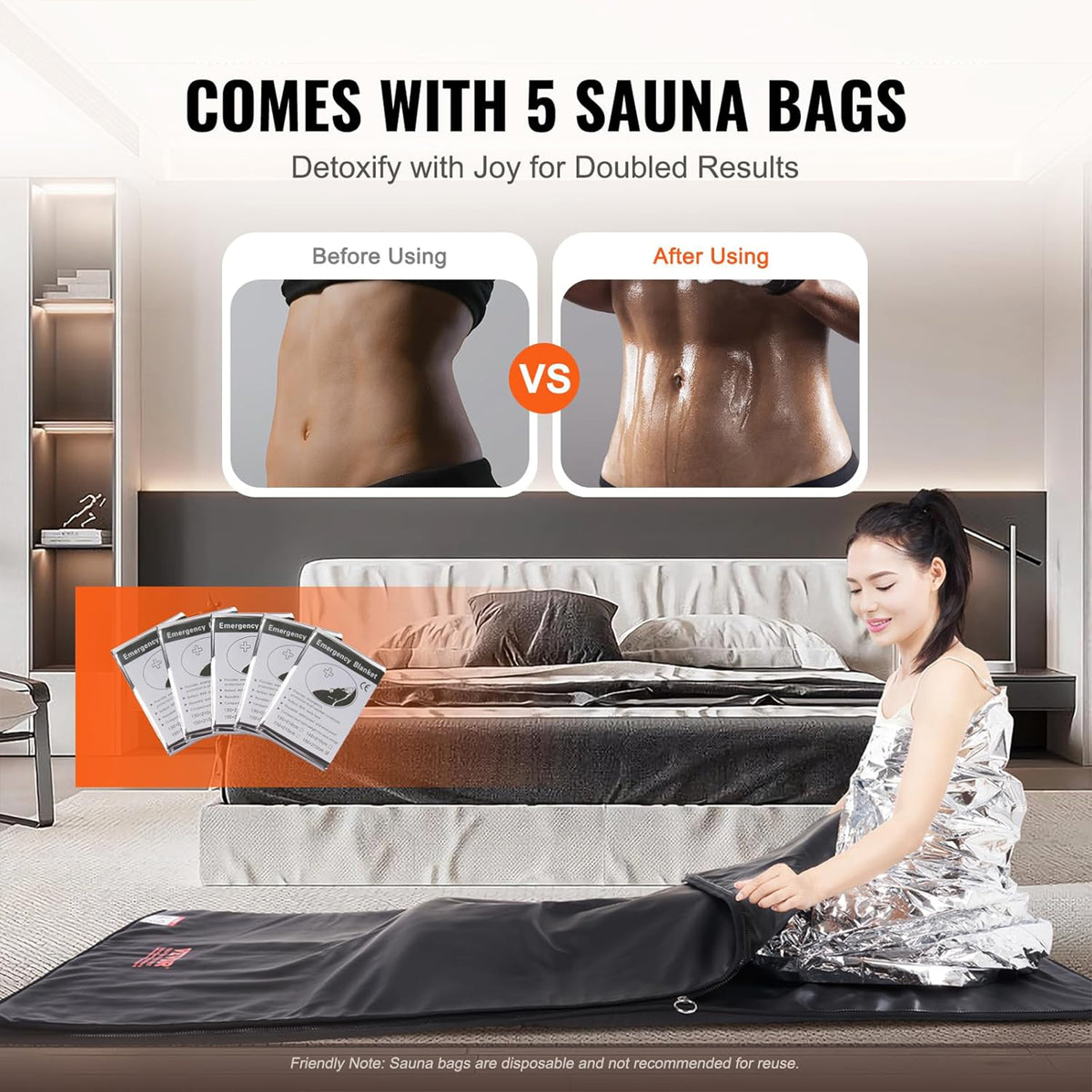 VEVOR Infrared Carbon Heating Sauna Blanket for Detox & Relaxation (Open Box) - VMInnovations