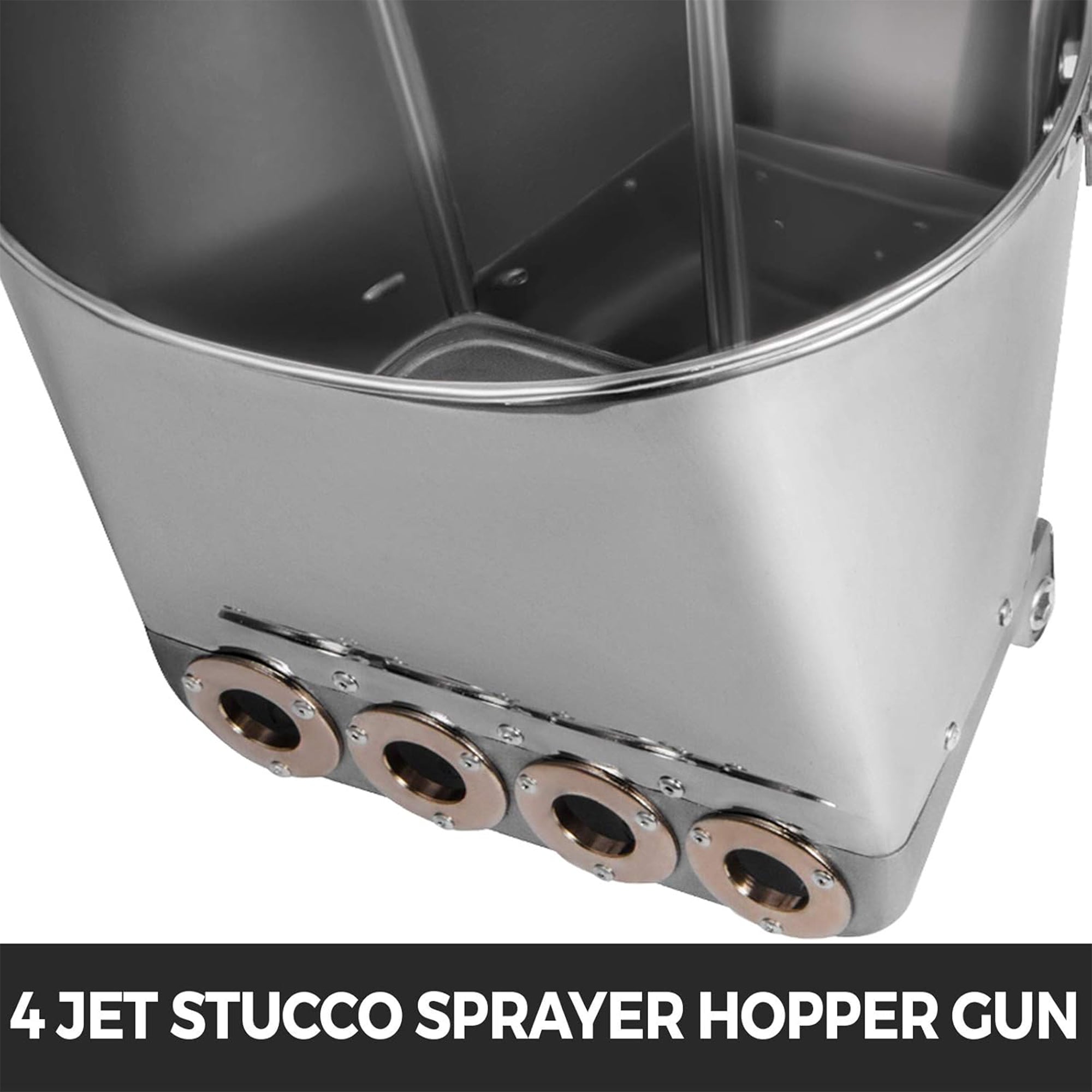VEVOR 4-Jet 3HP Stucco Sprayer, Plaster Spray Gun for Walls & Ceilings, Silver - VMInnovations
