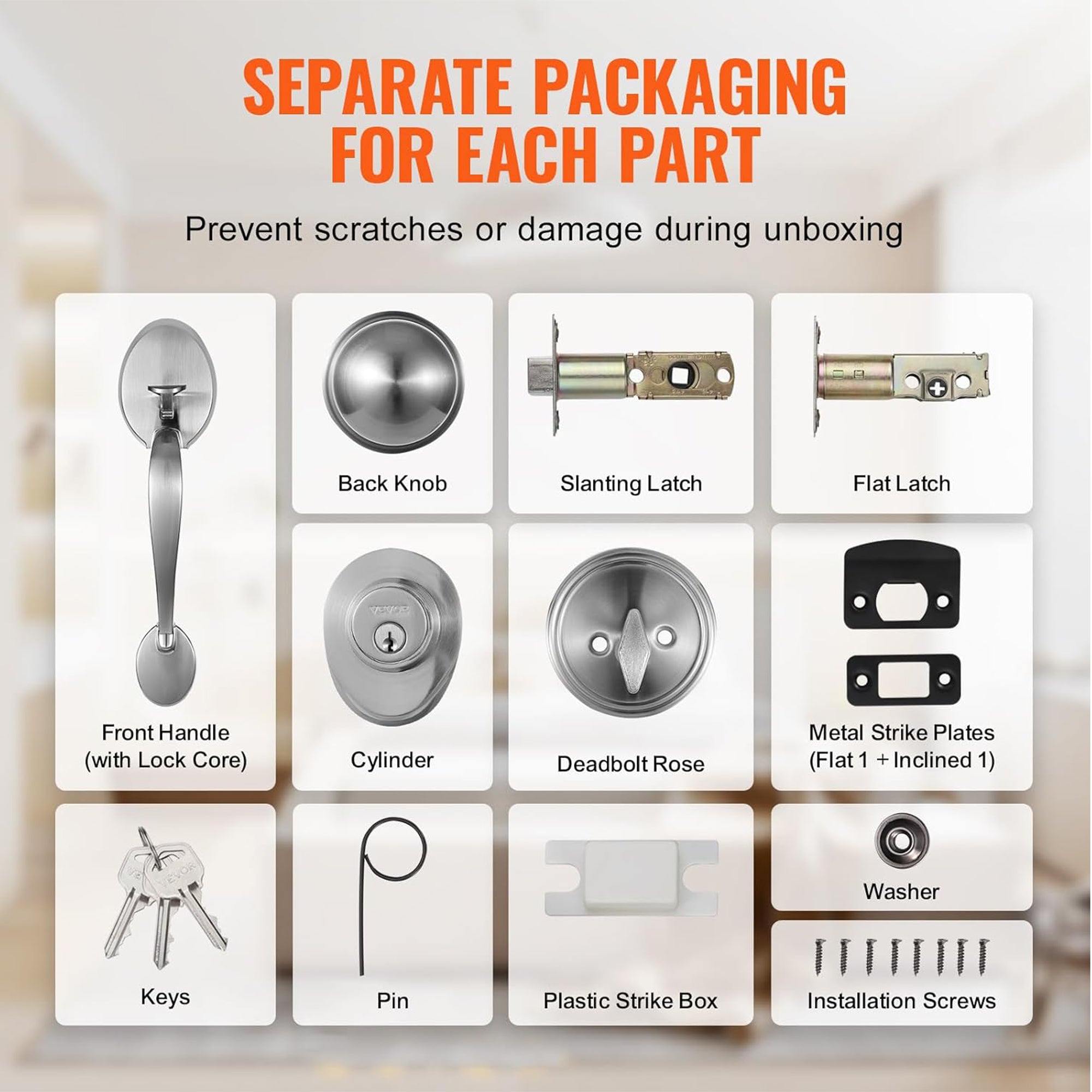 VEVOR Front Door Handle and Deadbolt Set for Right and Left Handed Entrance - VMInnovations
