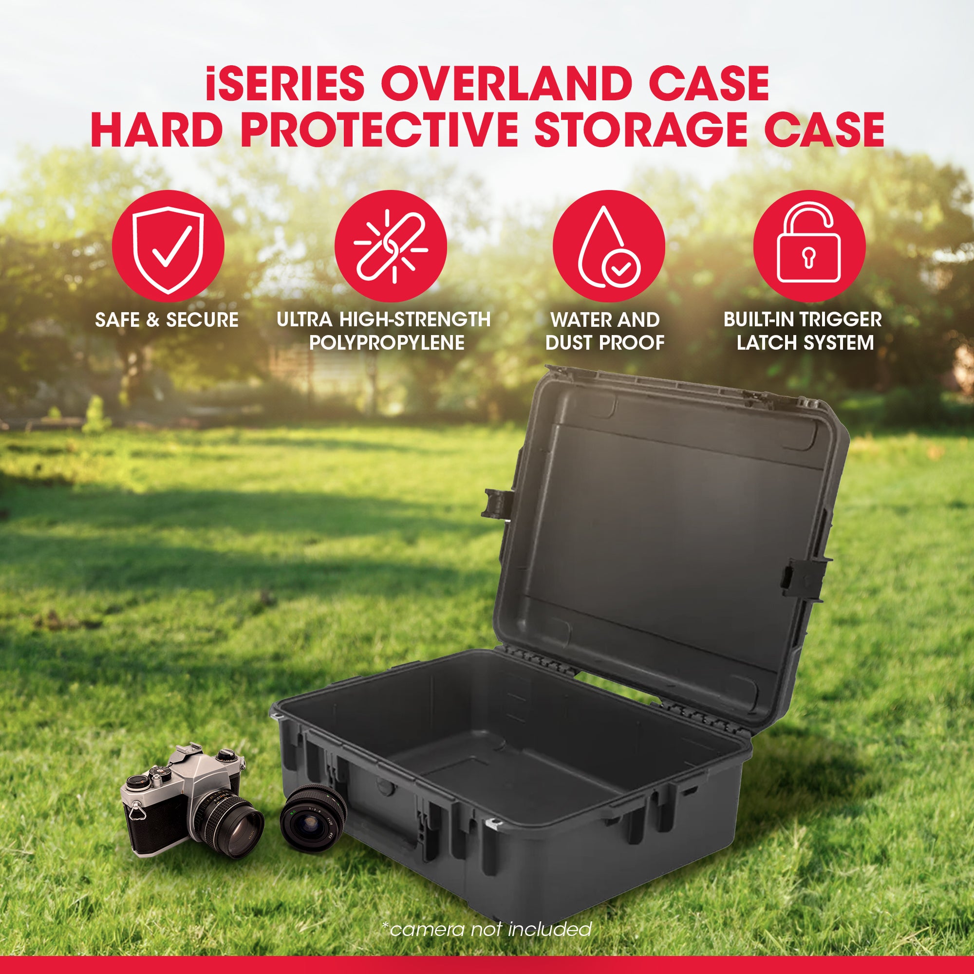 SKB Hard Protective Storage Case Foam & Wheels, iSeries, Dark Gray (Open Box)