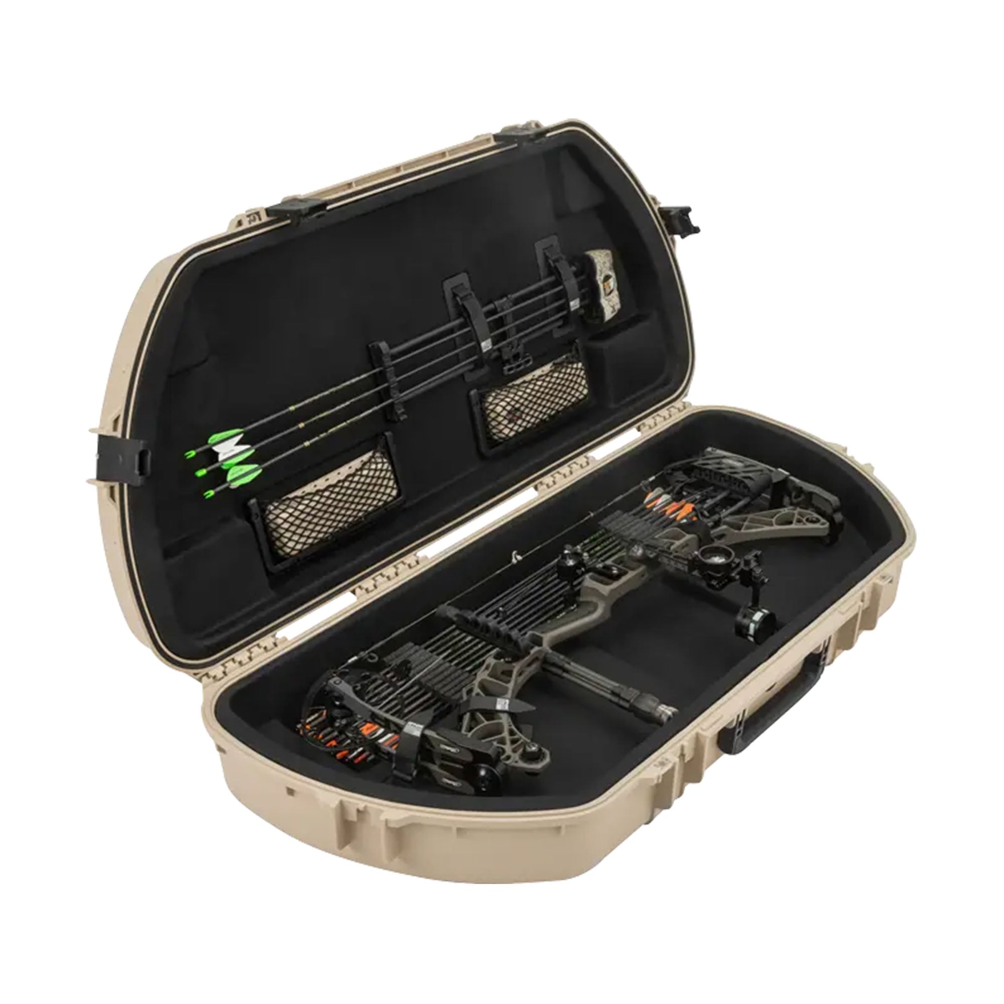 SKB Hard Protective Storage Case, Archery Bow & Arrow Shaped Case, Tan(Open Box)