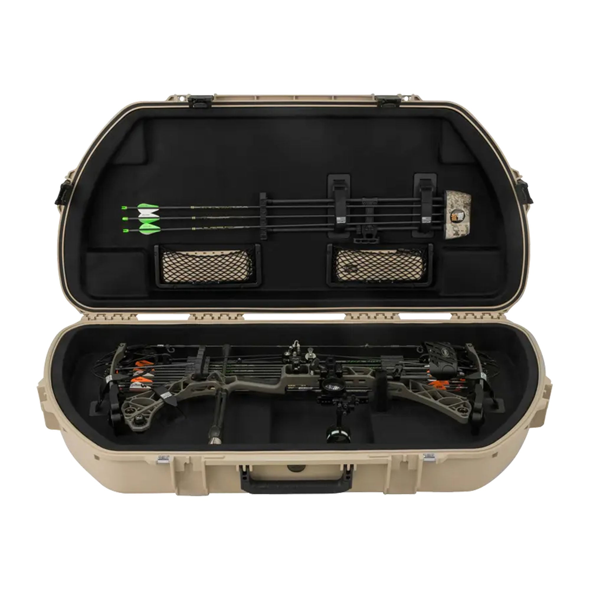 SKB Hard Protective Storage Case, Archery Bow & Arrow Shaped Case, Tan(Open Box)