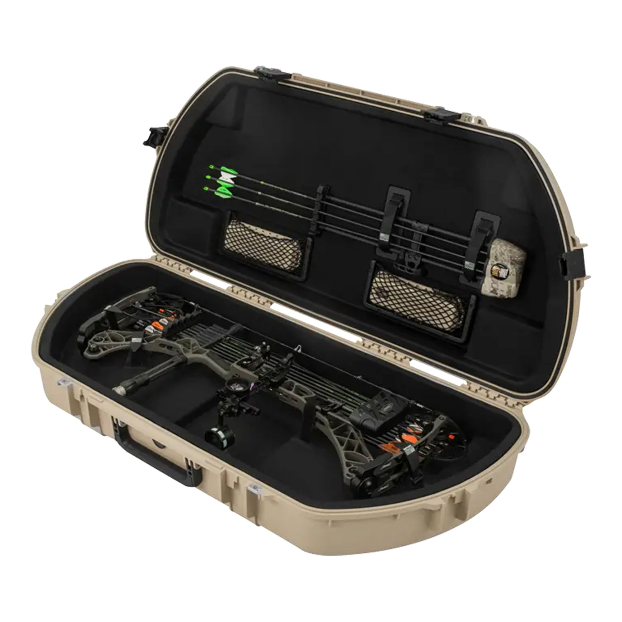 SKB Hard Protective Storage Case, Archery Bow & Arrow Shaped Case, Tan(Open Box)