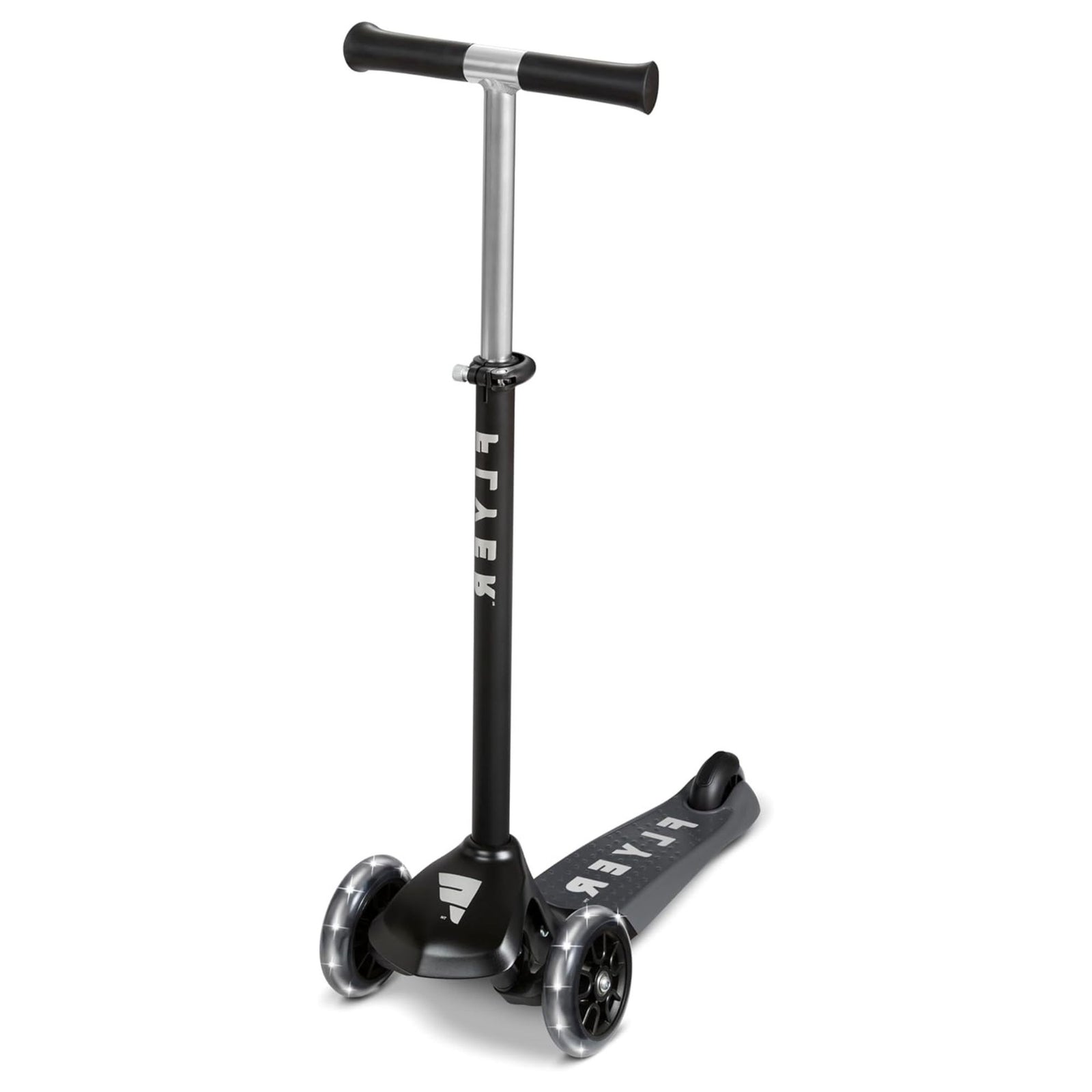 Radio Flyer Kids Scooter, Flyer Glider Pro Ride On Toy w/ Light Up Wheels, Black - VMInnovations