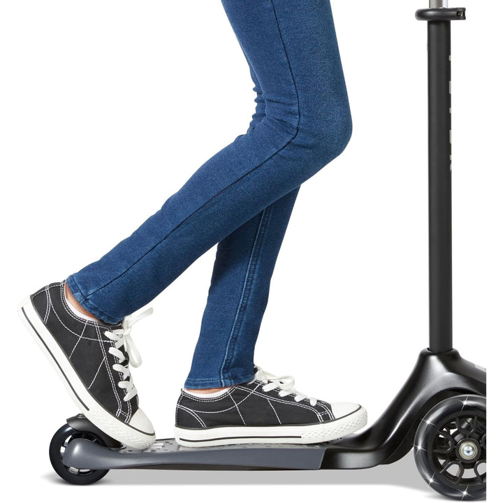 Radio Flyer Kids Scooter, Flyer Glider Pro Ride On Toy w/ Light Up Wheels, Black - VMInnovations