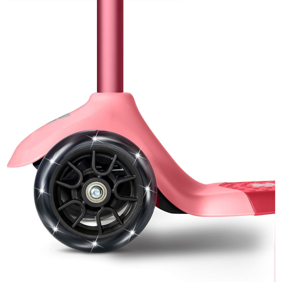 Radio Flyer Kids Scooter, Flyer Glider Pro Ride On Toy w/ Light Up Wheels, Pink - VMInnovations