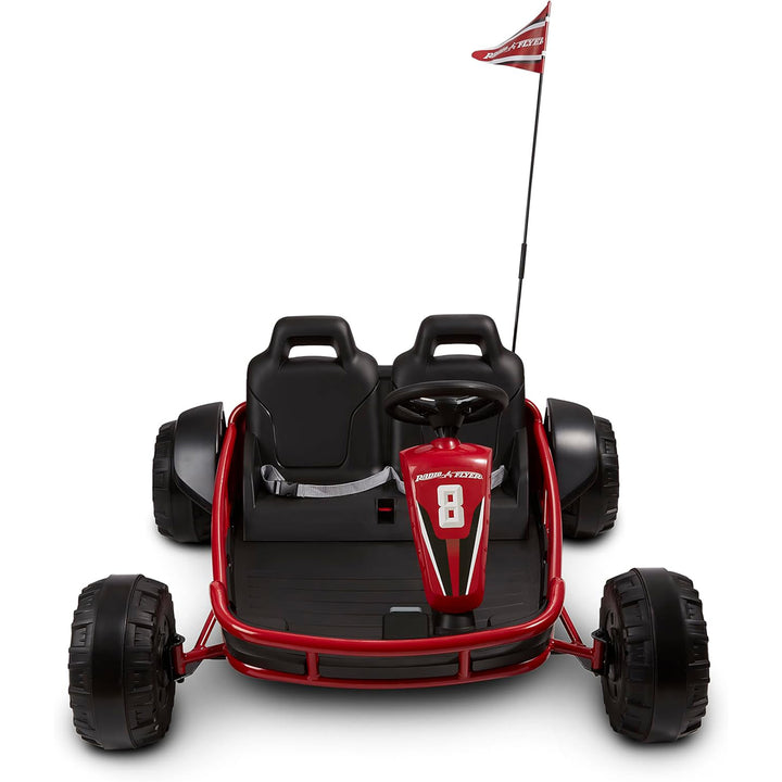 Radio Flyer Ultimate 24 Volt Electric Go-Kart for Kids Ages 3-8, 2-Seater, Red - VMInnovations