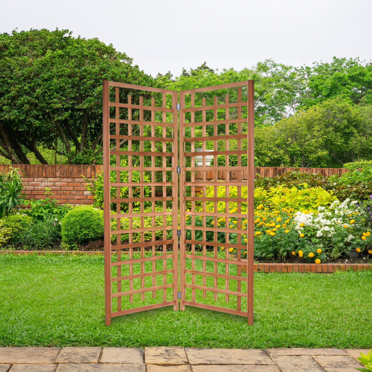 All Things Cedar 2-Piece Outdoor Single Trellis for Climbing Plants (Open Box) - VMInnovations