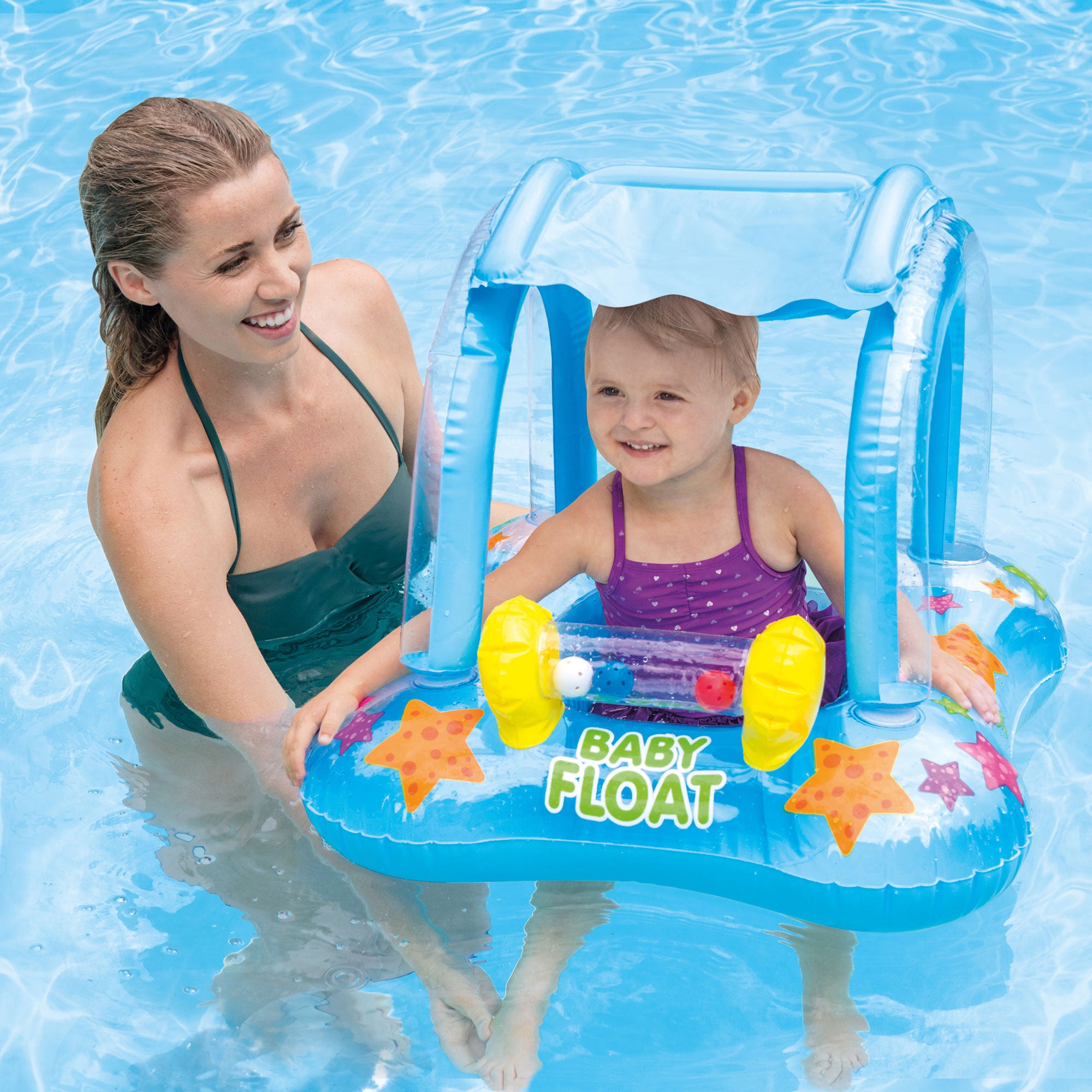 Intex My Baby Float Inflatable Swimming Pool Kiddie Tube Raft | 56581EP - VMInnovations