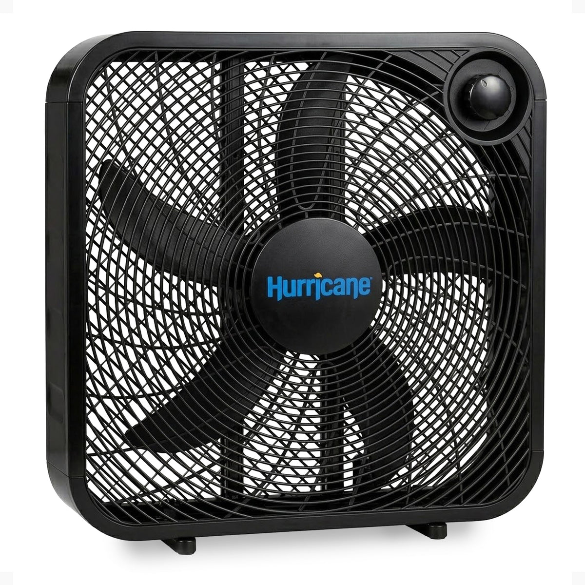 Hurricane 20 Inch Classic Series Floor Box Fan with 3 Speed Settings, Blk (Used)
